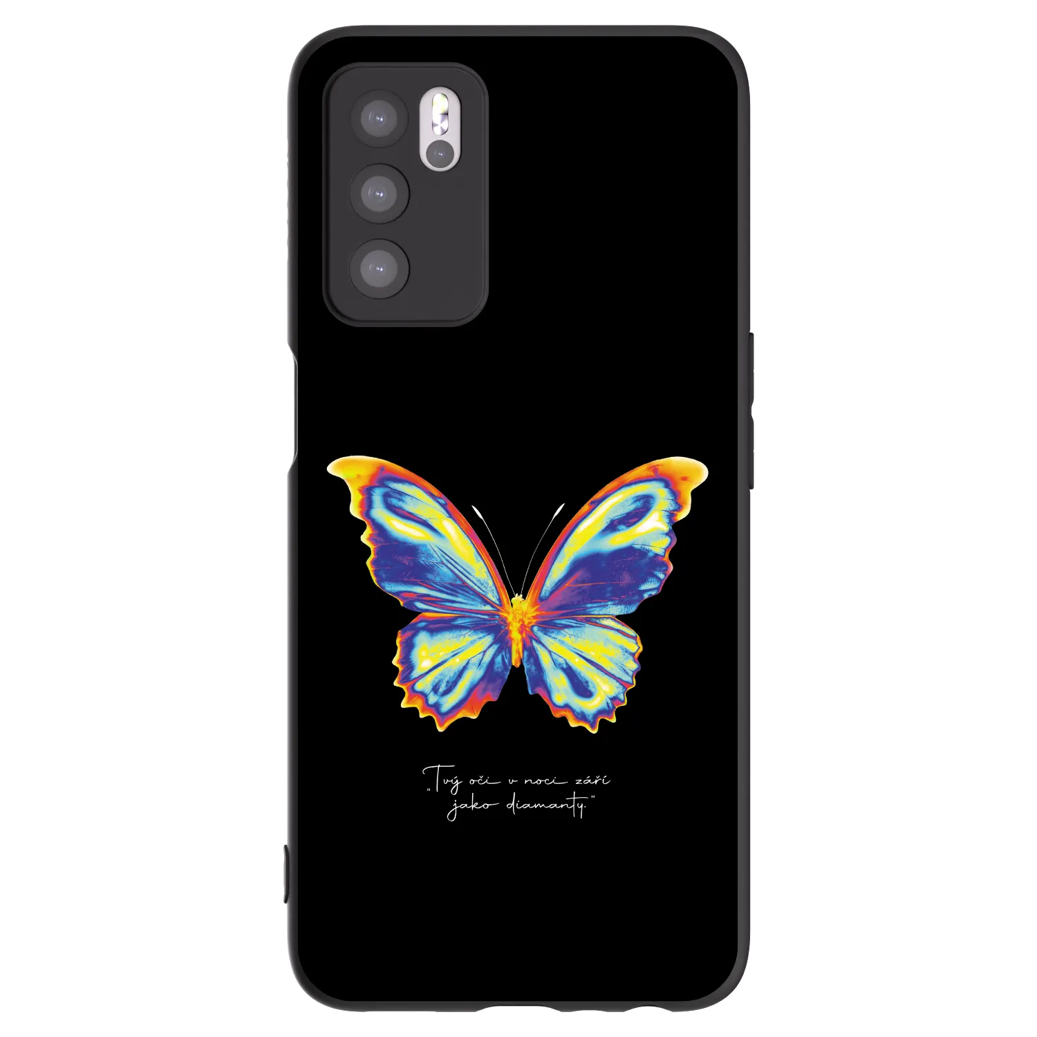 Picasee OPPO A16 Hülle - Schwarzes Silikon - Diamanty Black