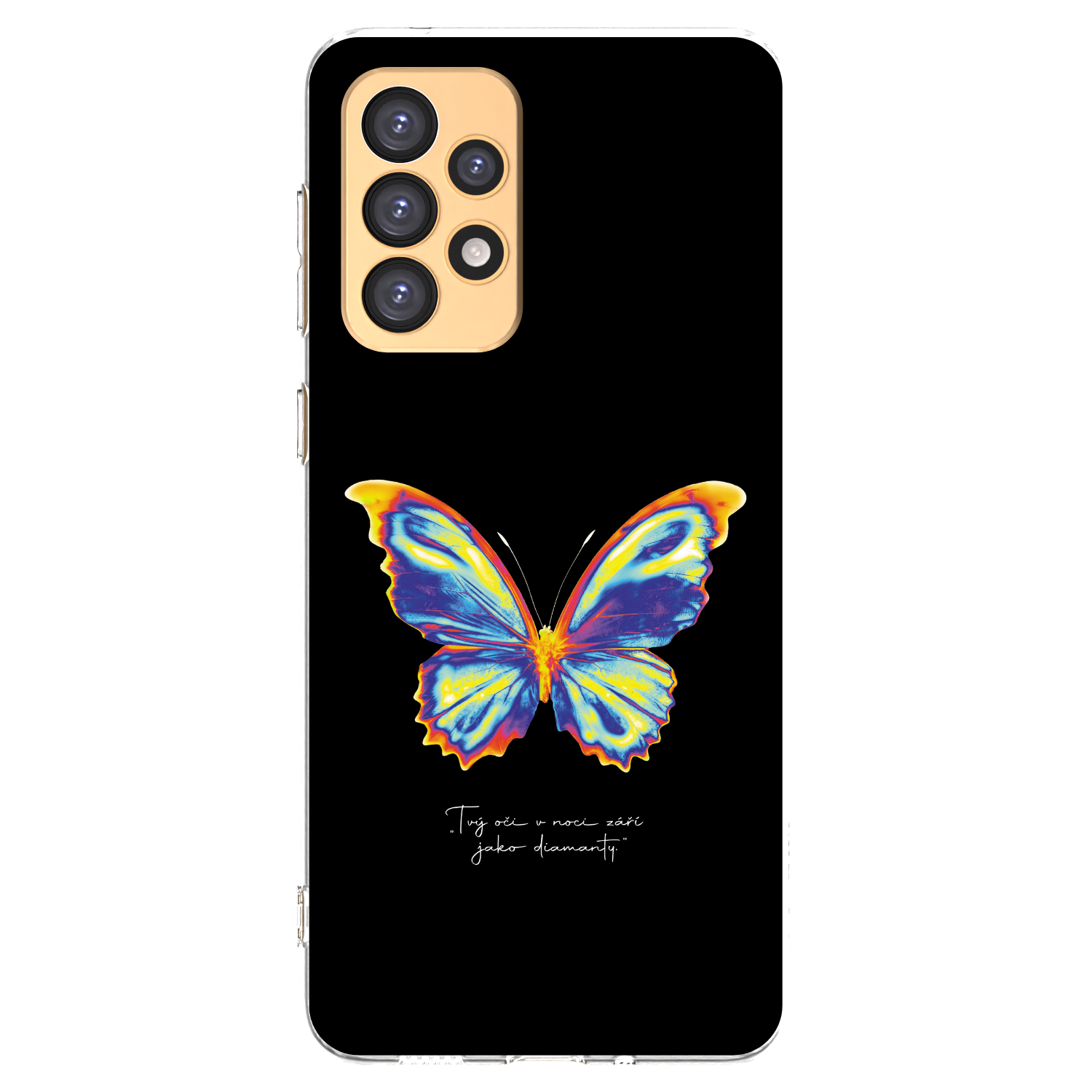 Picasee Samsung Galaxy A33 5G A336 Hülle - Transparentes Silikon - Diamanty Black