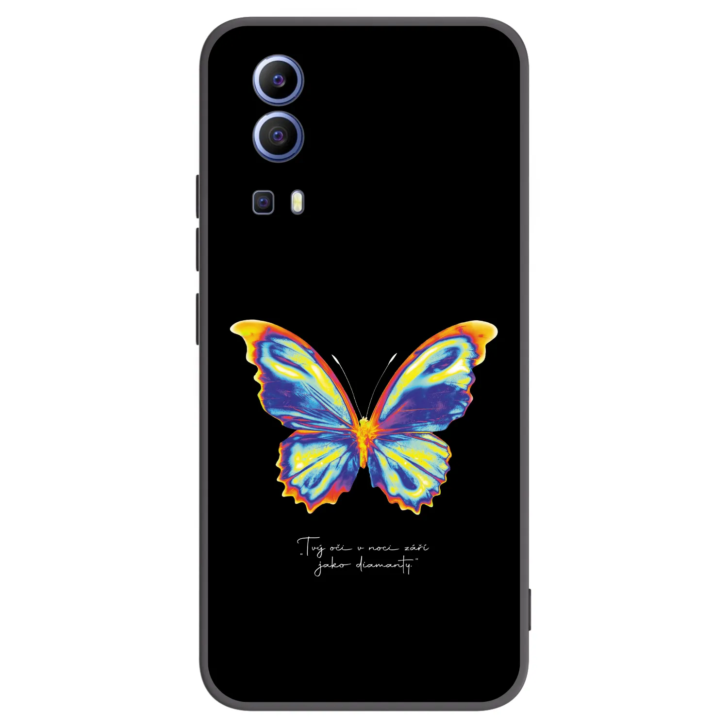 Picasee Vivo Y52 5G Hülle - Schwarzes Silikon - Diamanty Black