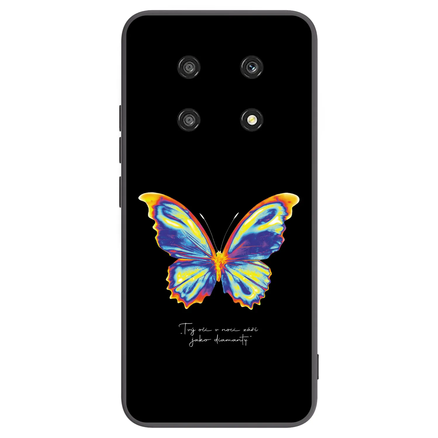 Picasee Honor Magic4 Lite 5G Hülle - Schwarzes Silikon - Diamanty Black
