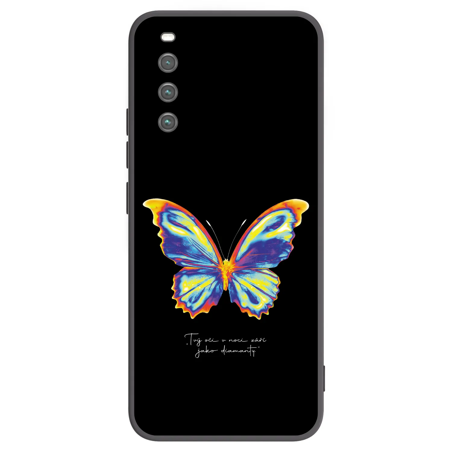 Picasee Sony Xperia 10 IV 5G Hülle - Schwarzes Silikon - Diamanty Black