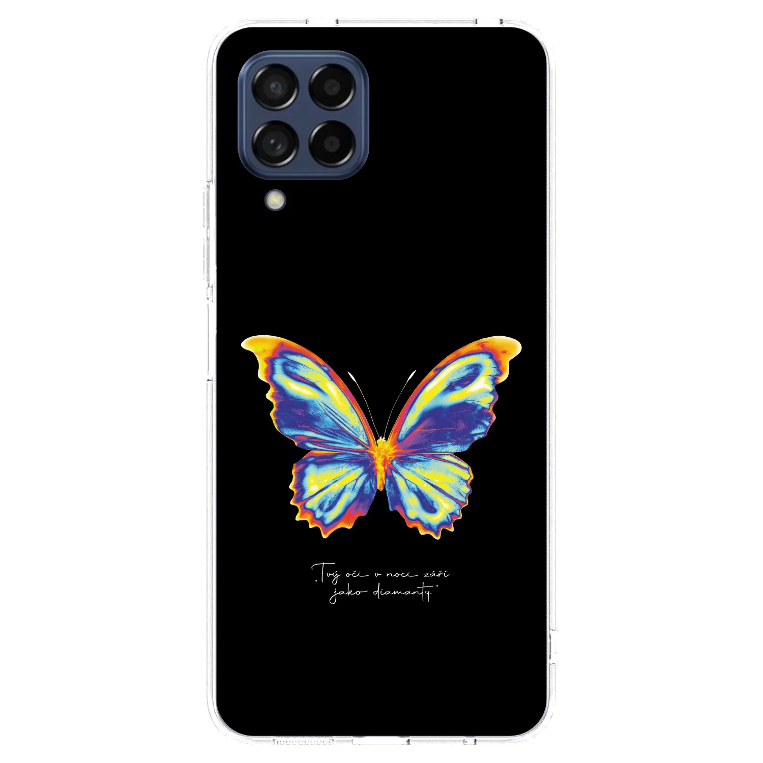 Picasee Samsung Galaxy M53 5G Hülle - Transparentes Silikon - Diamanty Black