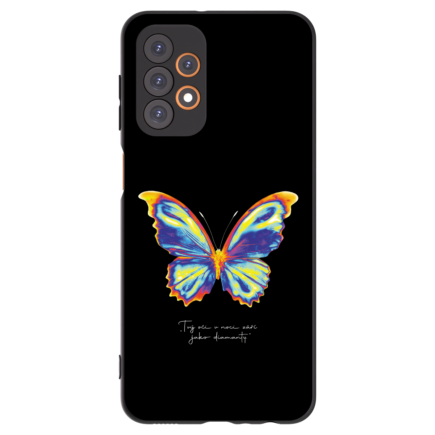 Picasee Samsung Galaxy A23 A235F 4G Hülle - Schwarzes Silikon - Diamanty Black