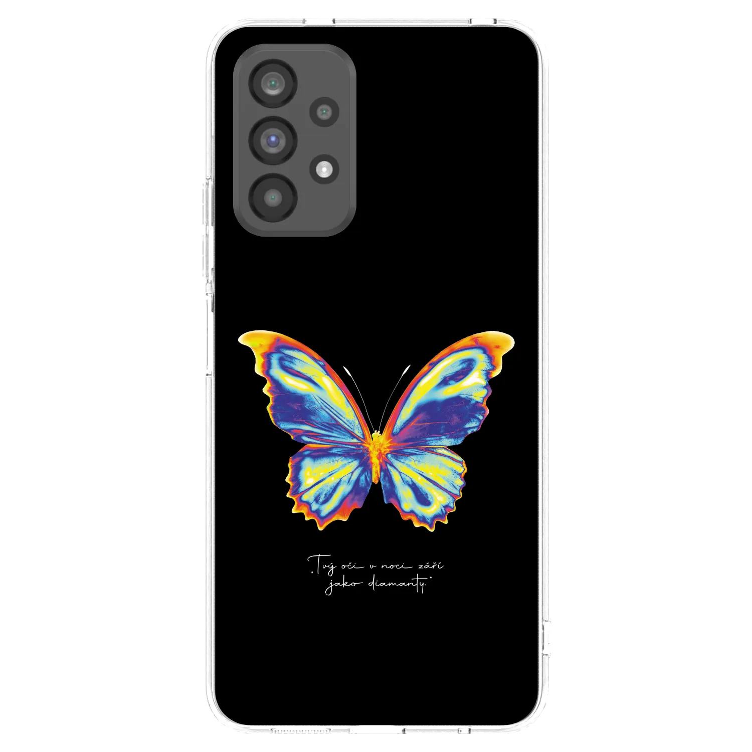 Picasee Samsung Galaxy A73 5G Hülle - Transparentes Silikon - Diamanty Black