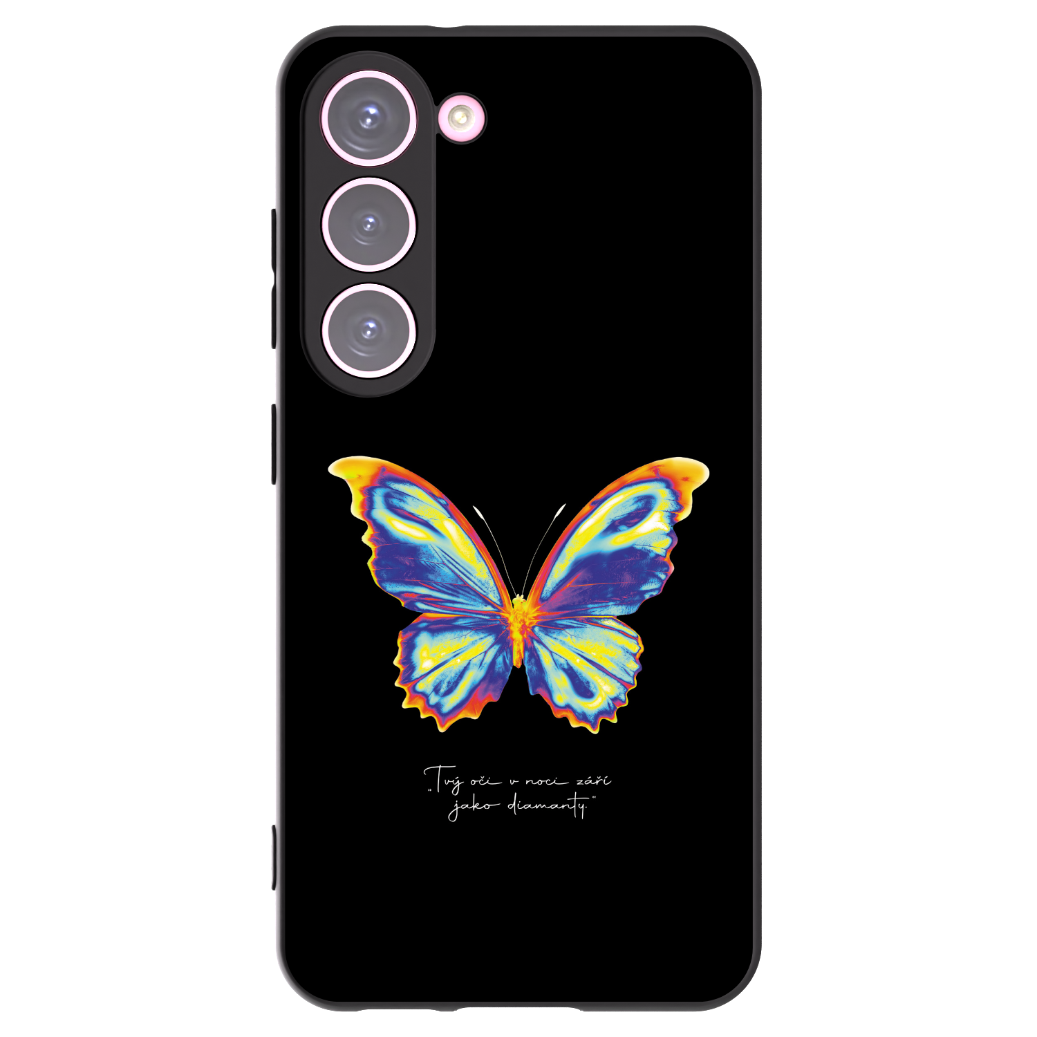 Picasee Samsung Galaxy S23 5G Hülle - Schwarzes Silikon - Diamanty Black