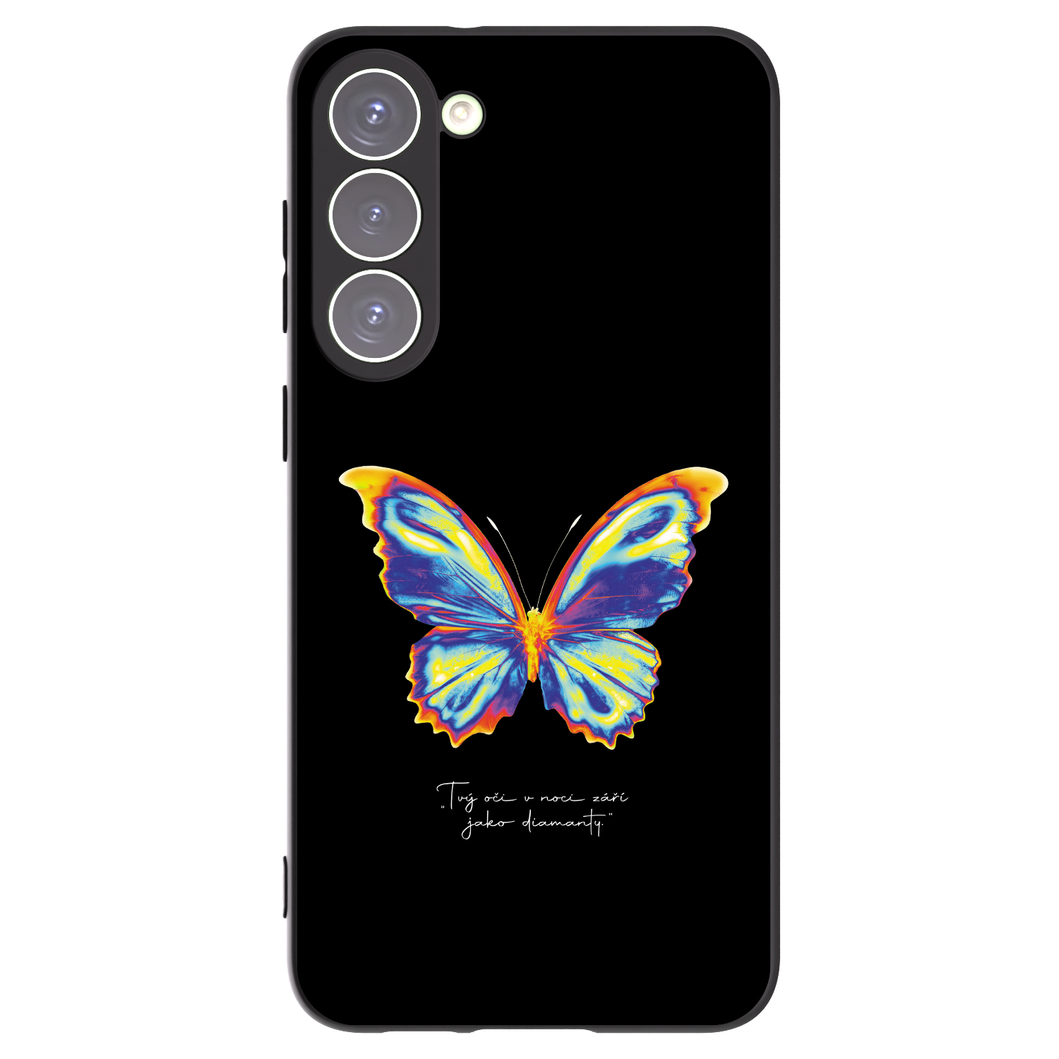 Picasee Samsung Galaxy S23+ 5G Hülle - Schwarzes Silikon - Diamanty Black