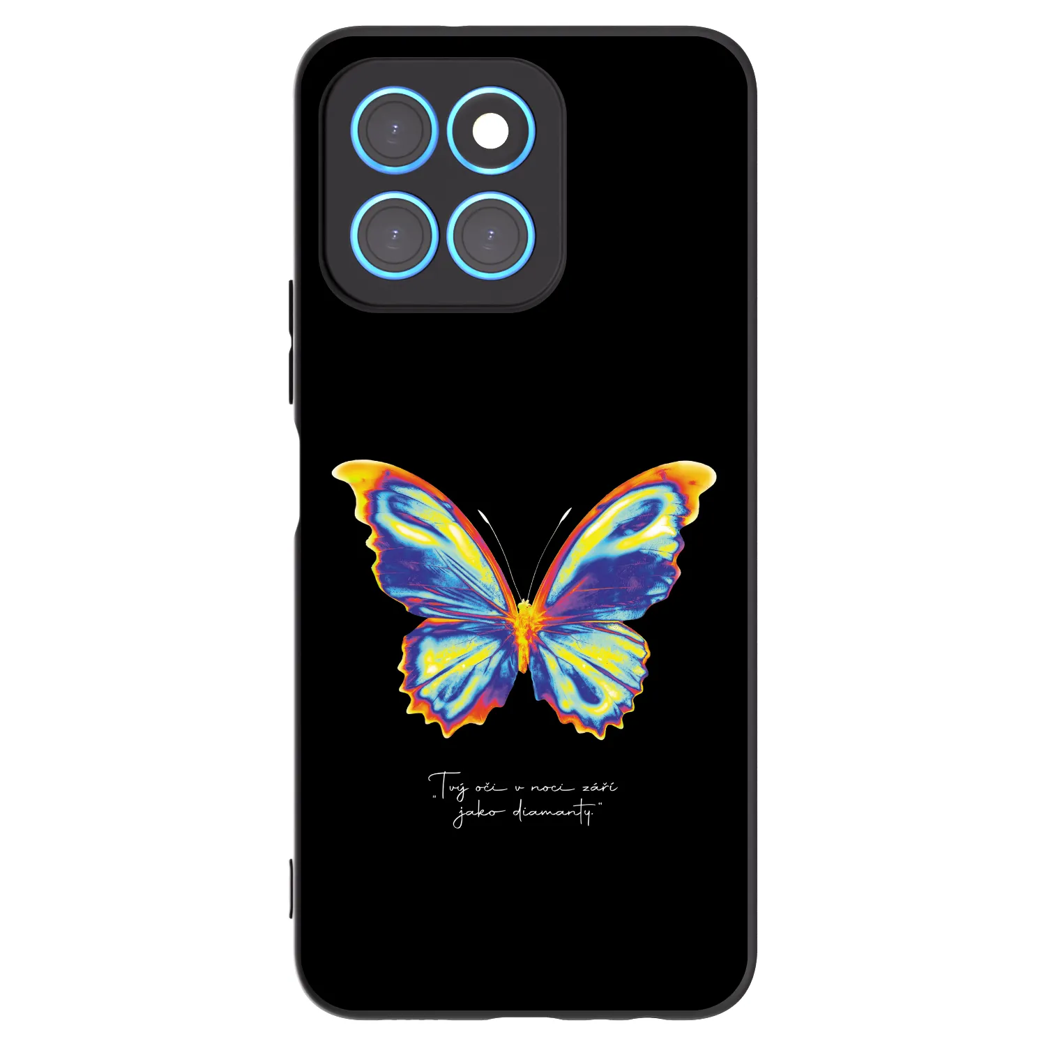 Picasee Honor X8 5G Hülle - Schwarzes Silikon - Diamanty Black