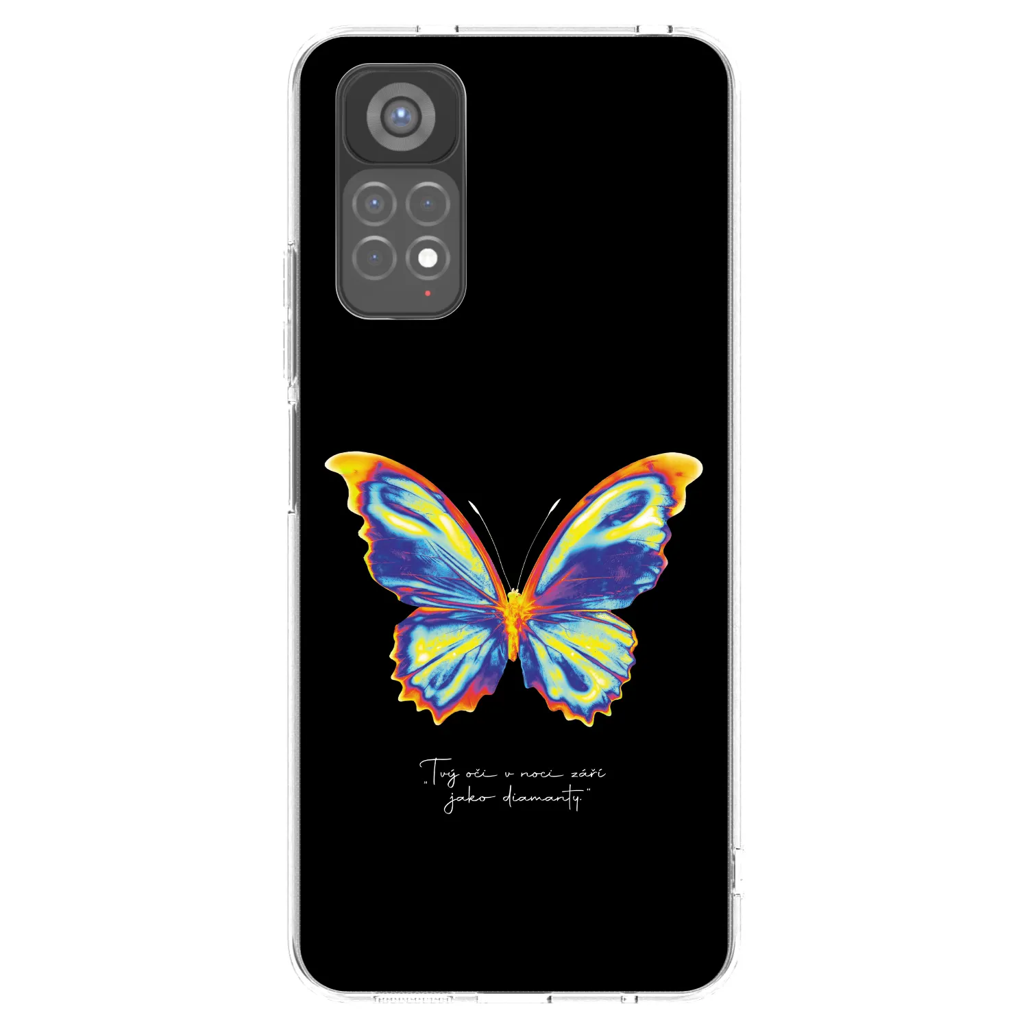 Picasee Xiaomi Redmi Note 11S 5G Hülle - Transparentes Silikon - Diamanty Black