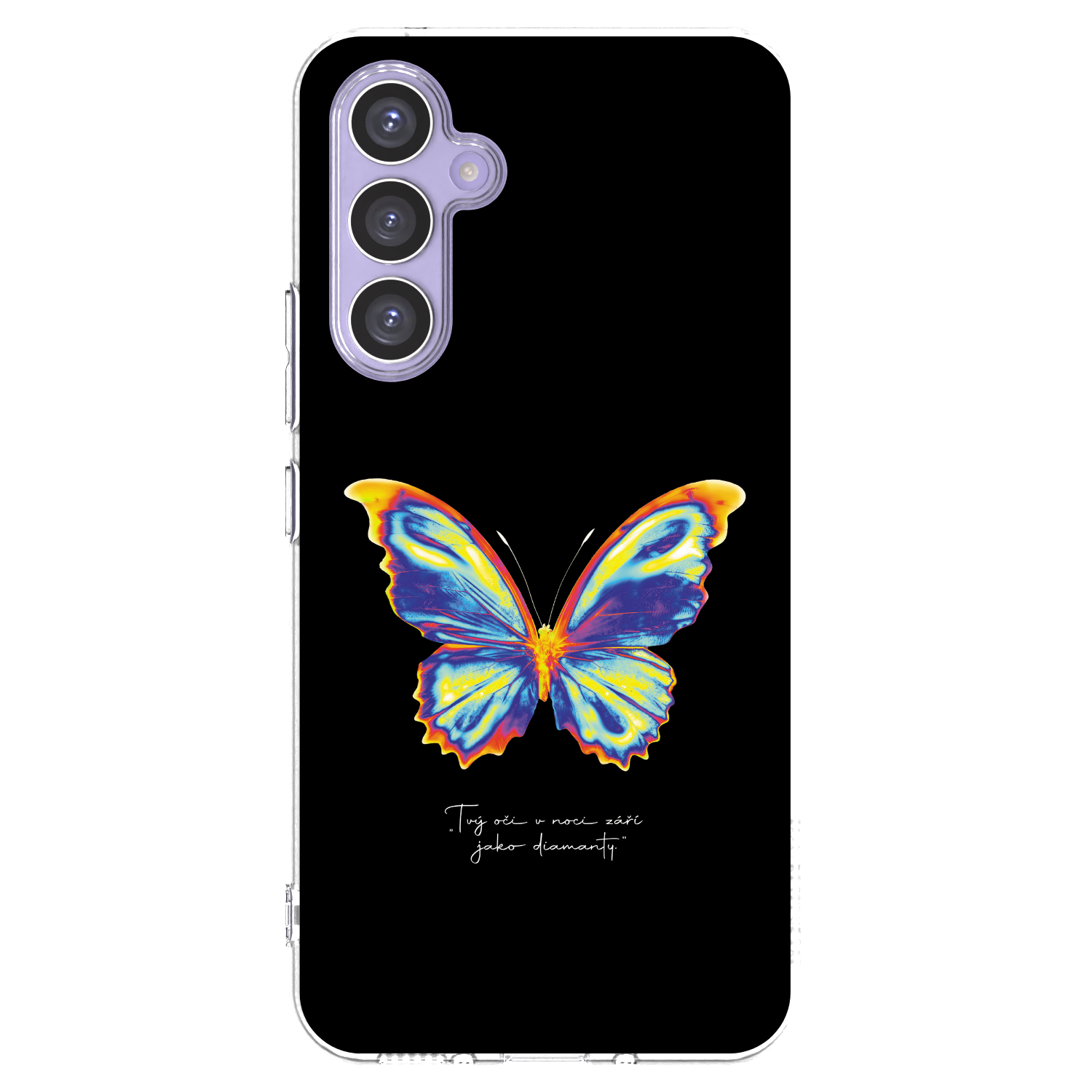 Picasee Samsung Galaxy A54 5G A546B Hülle - Transparentes Silikon - Diamanty Black