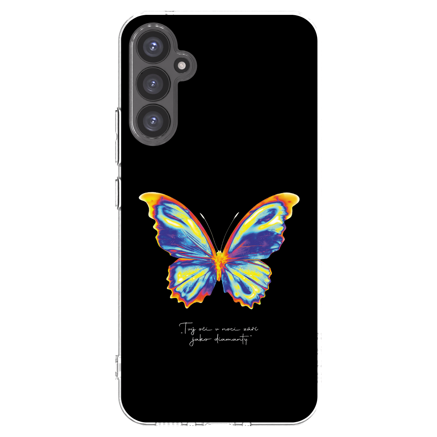 Picasee Samsung Galaxy A34 5G A346B Hülle - Transparentes Silikon - Diamanty Black