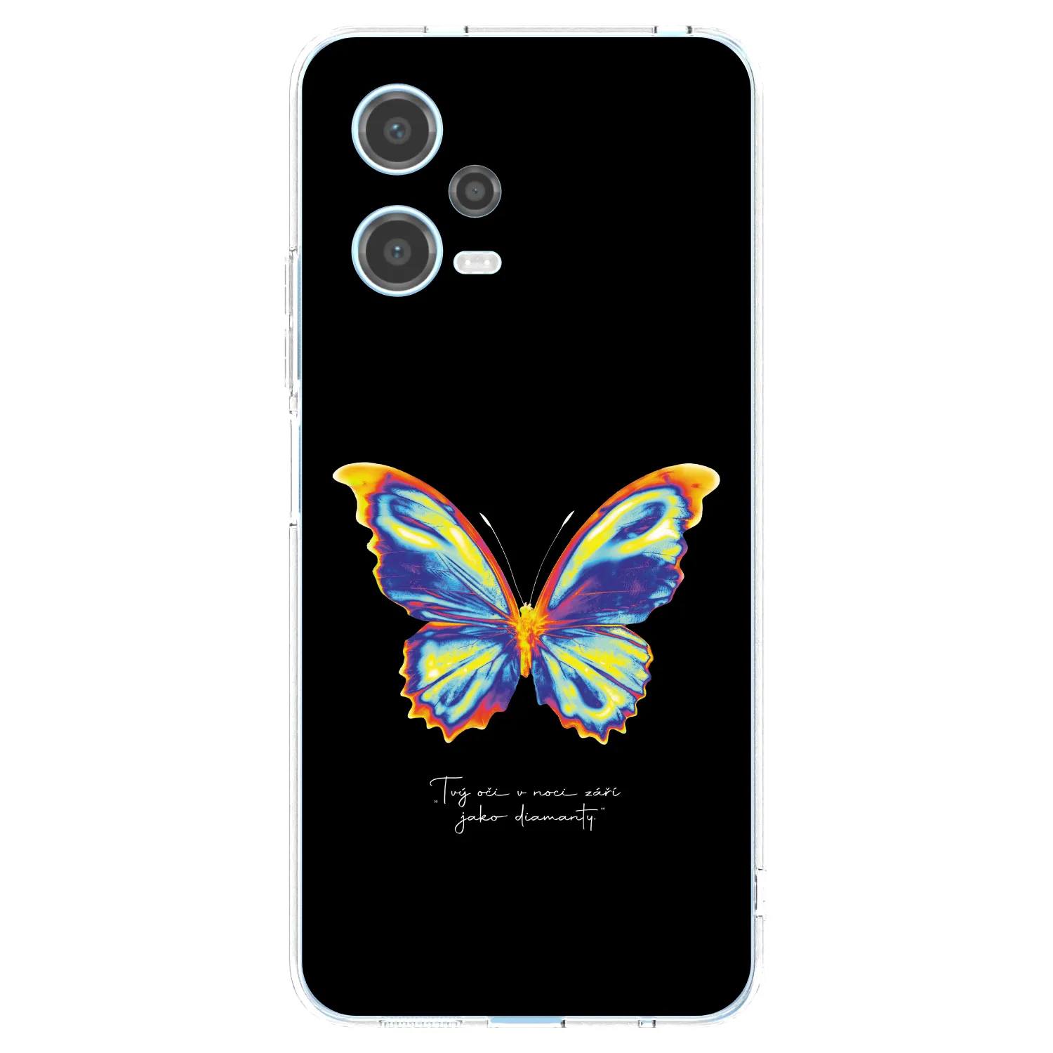 Picasee Xiaomi Redmi Note 12 5G Hülle - Transparentes Silikon - Diamanty Black