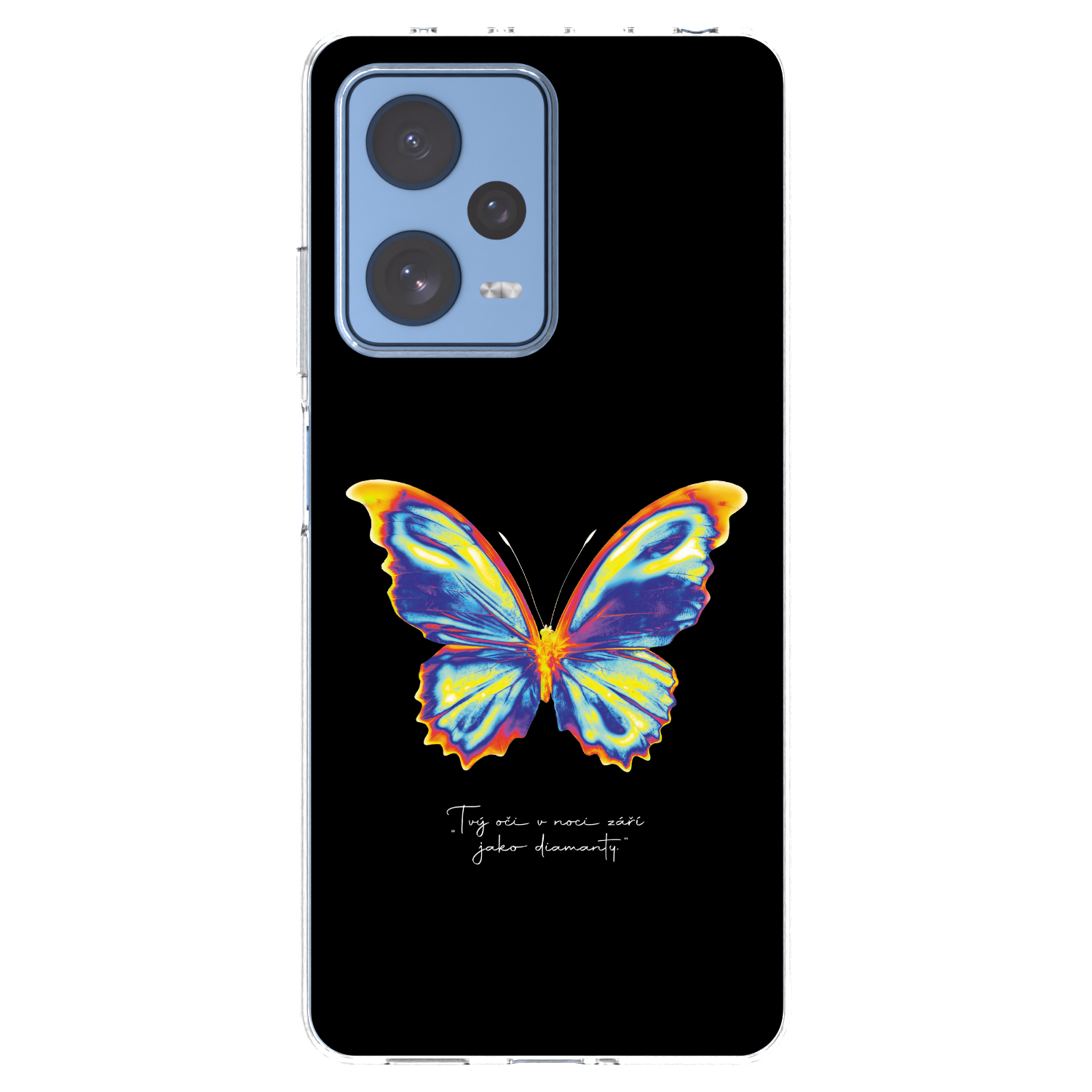 Picasee Xiaomi Redmi Note 12 Pro 5G Hülle - Transparentes Silikon - Diamanty Black