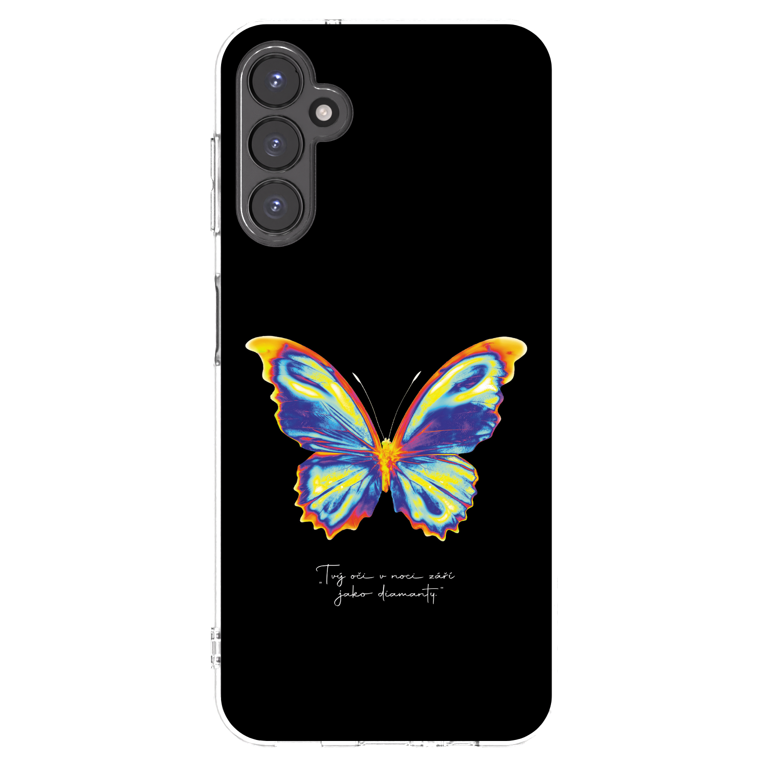 Picasee Samsung Galaxy A14 5G A146P Hülle - Transparentes Silikon - Diamanty Black