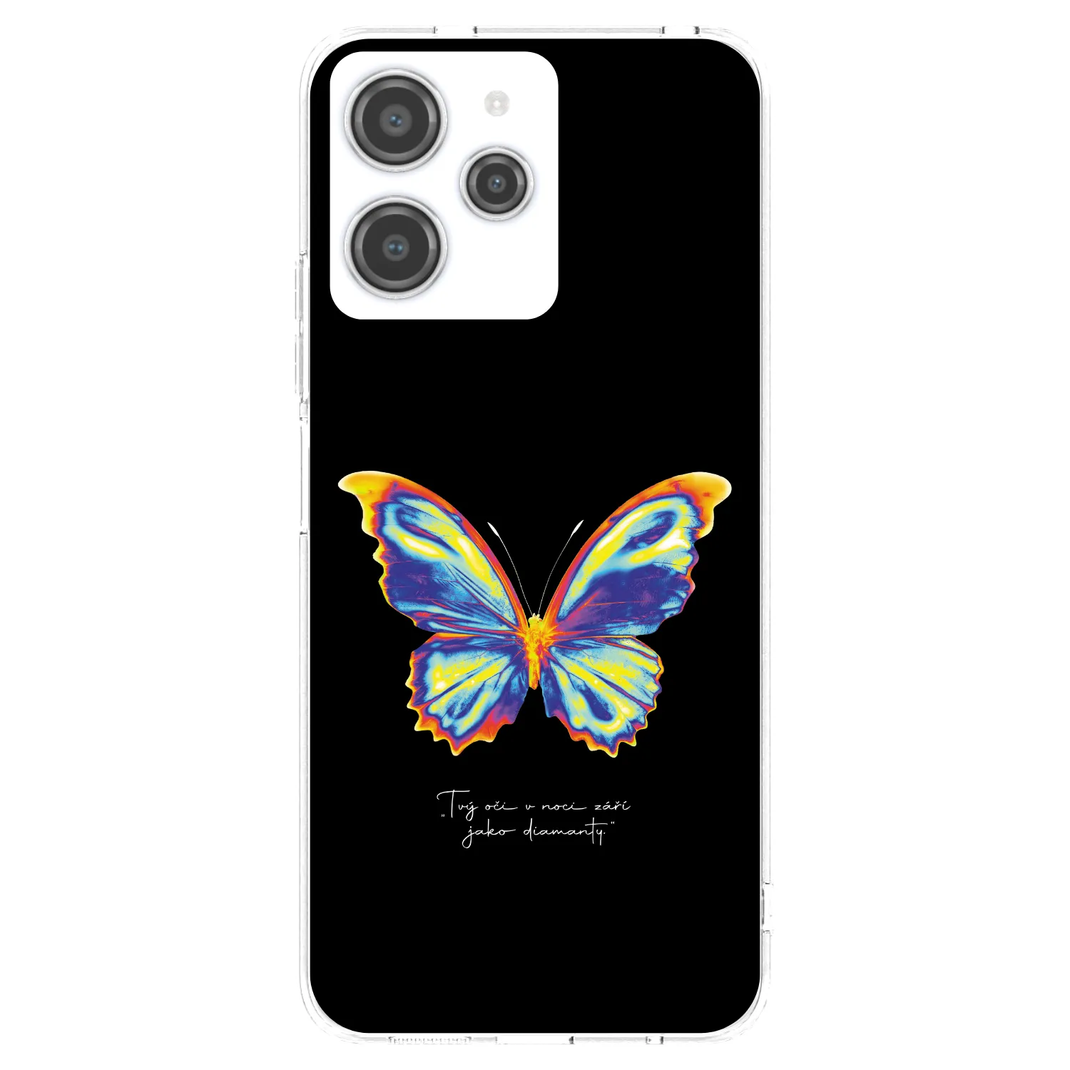 Picasee Xiaomi Redmi 12 4G Hülle - Transparentes Silikon - Diamanty Black