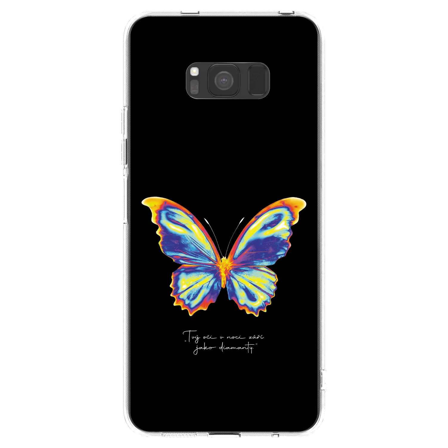 Picasee Samsung Galaxy S8 G950F Hülle - Transparentes Silikon - Diamanty Black