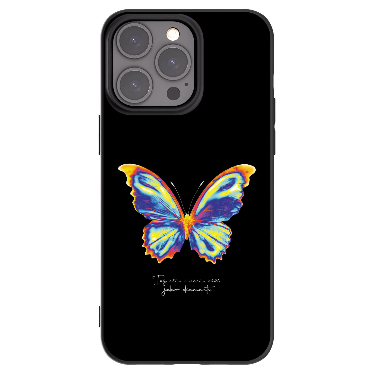 Picasee Apple iPhone 15 Pro Max Hülle - Schwarzes Silikon - Diamanty Black