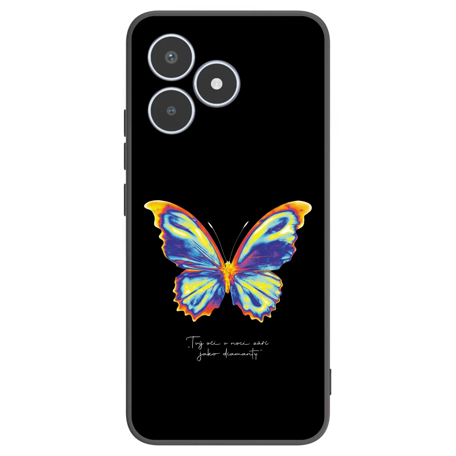 Picasee Realme C53 Hülle - Schwarzes Silikon - Diamanty Black