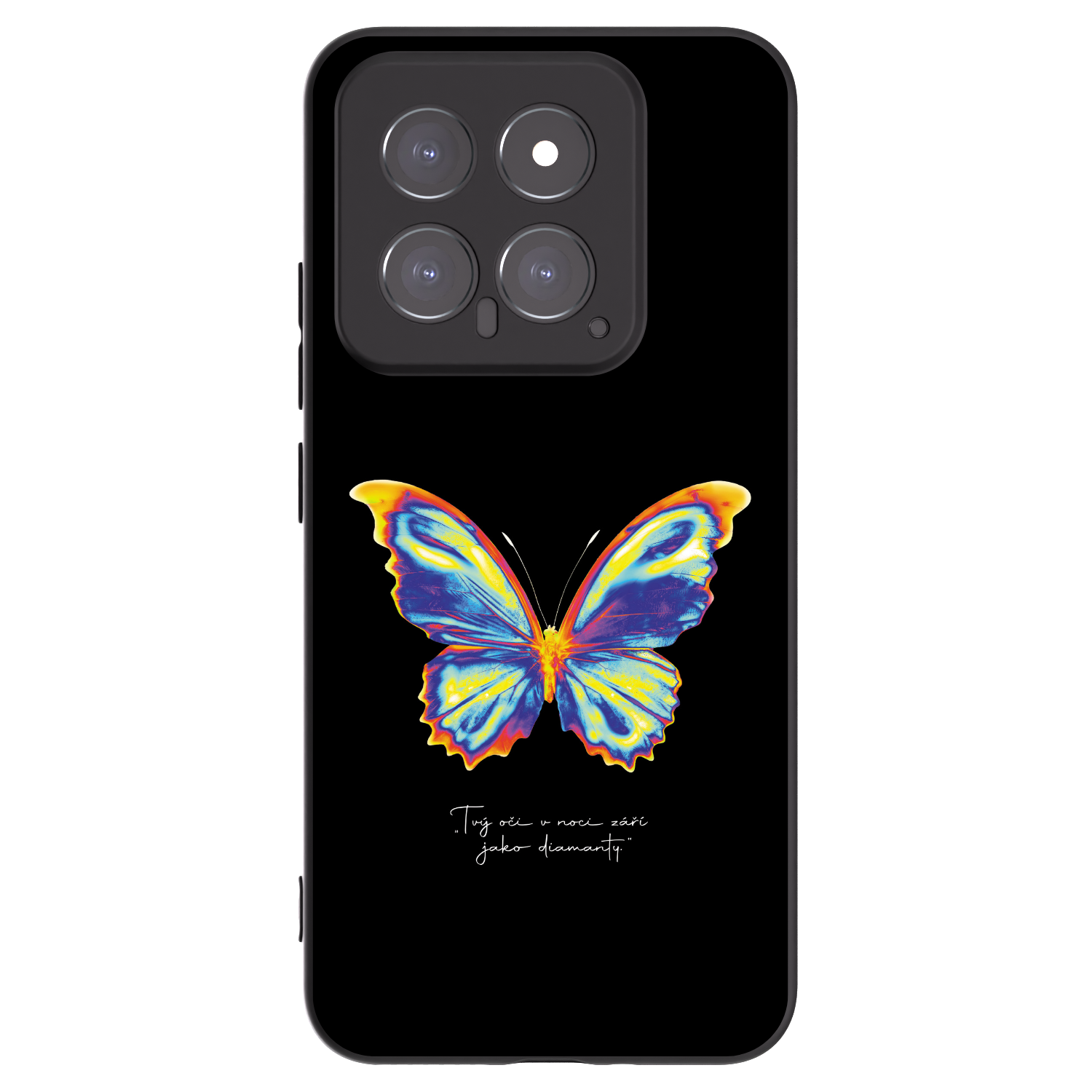 Picasee Xiaomi 14 Hülle - Schwarzes Silikon - Diamanty Black