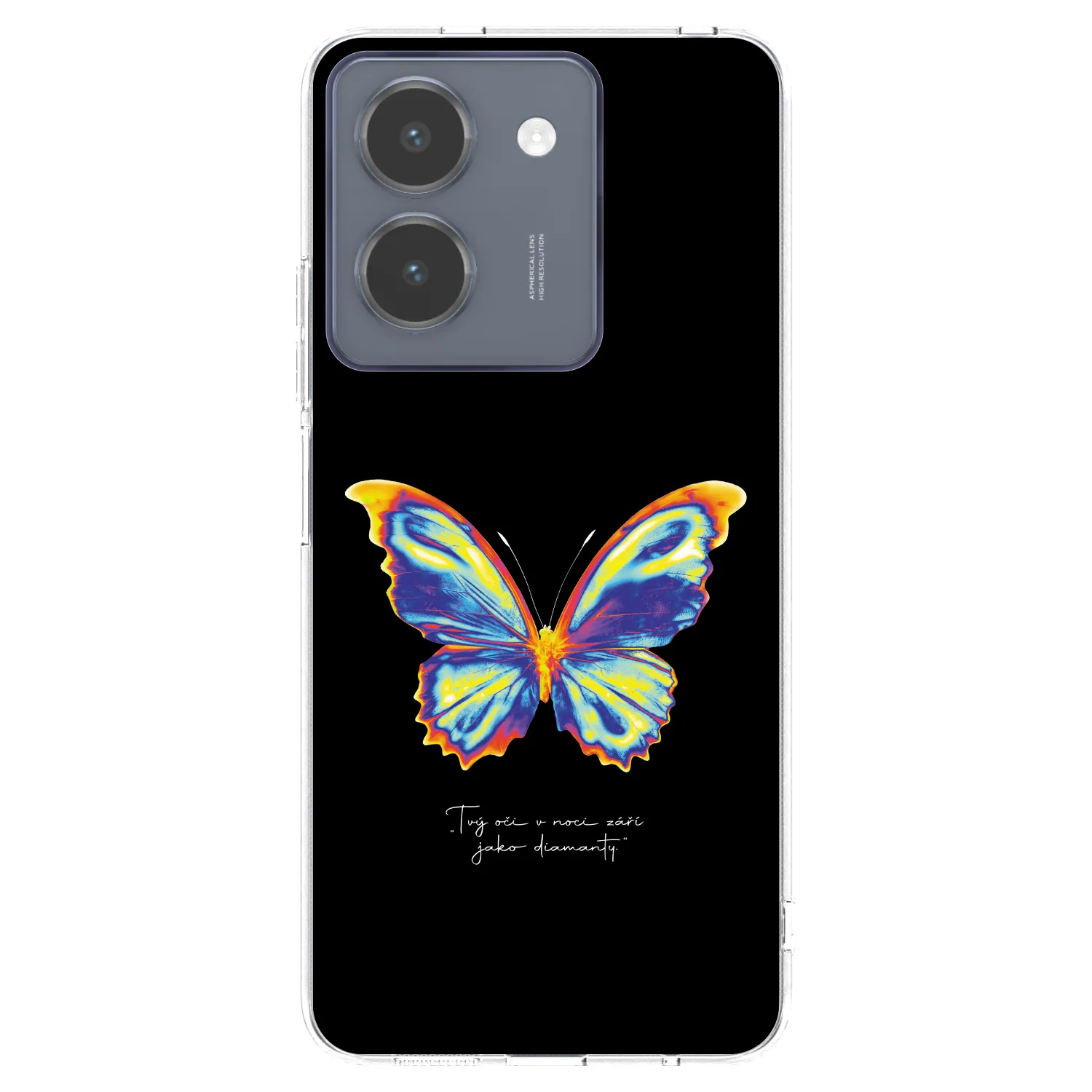 Picasee Vivo Y36 4G Hülle - Transparentes Silikon - Diamanty Black