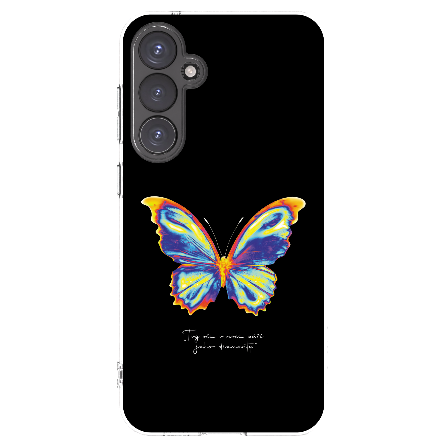 Picasee Samsung Galaxy S23 FE S711B Hülle - Transparentes Silikon - Diamanty Black