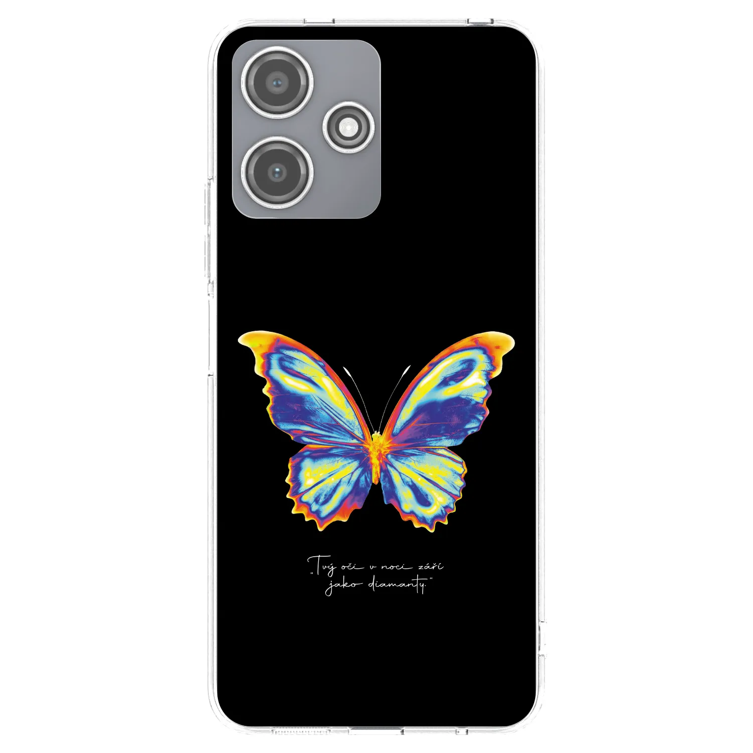 Picasee Xiaomi Redmi 12 5G Hülle - Transparentes Silikon - Diamanty Black
