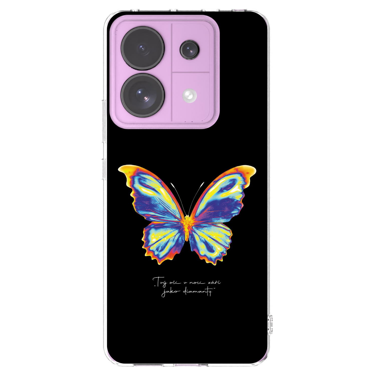 Picasee Xiaomi Redmi Note 13 Pro 5G Hülle - Transparentes Silikon - Diamanty Black