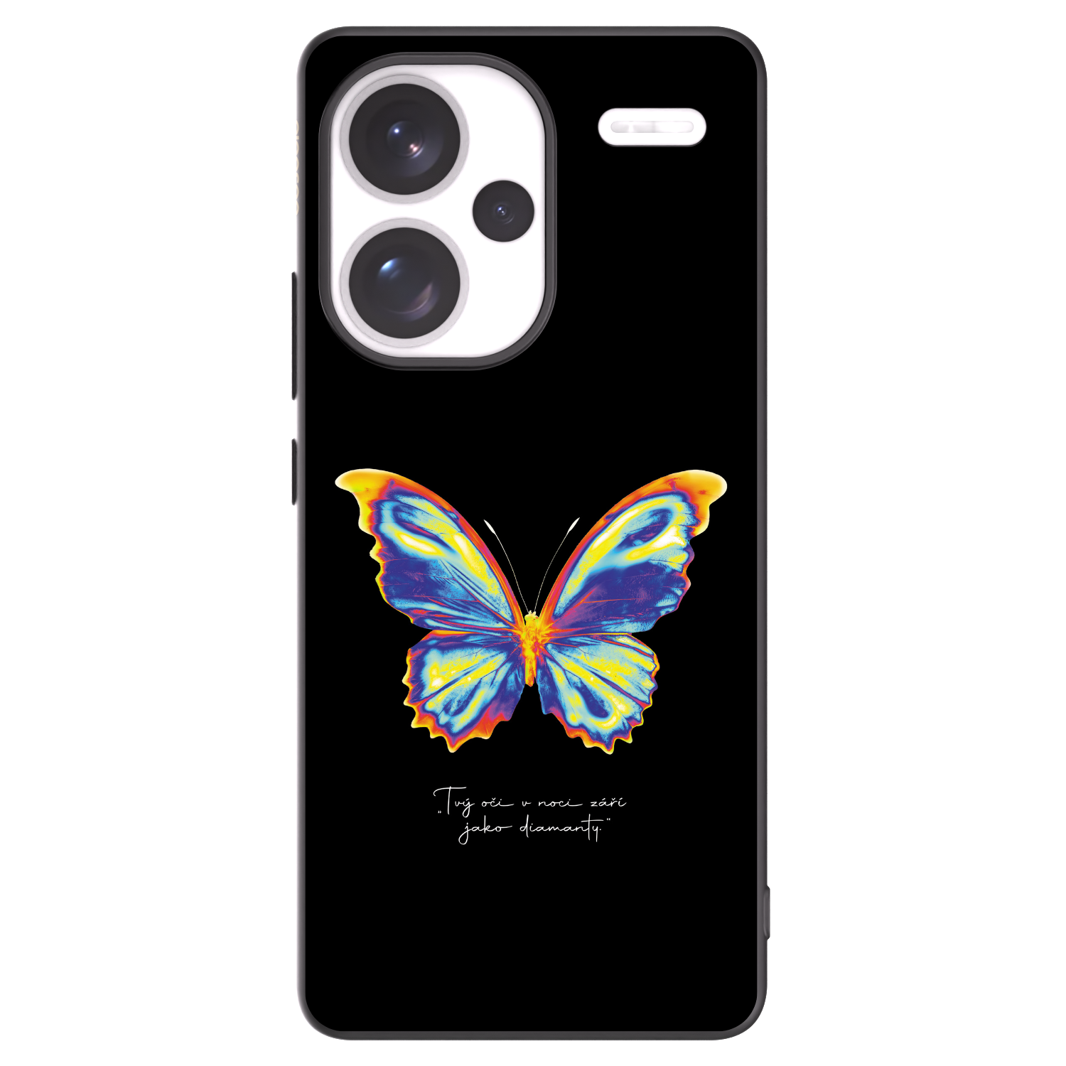 Picasee Xiaomi Redmi Note 13 Pro+ 5G Hülle - Schwarzes Silikon - Diamanty Black