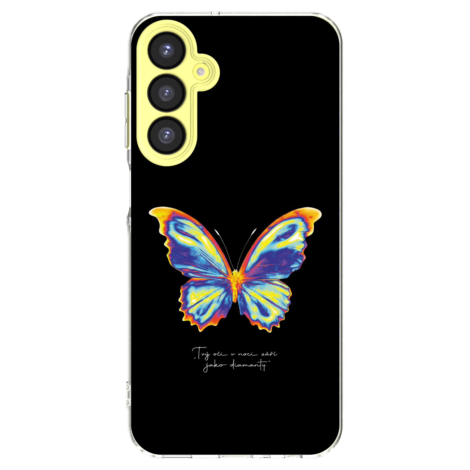 Picasee Samsung Galaxy A25 A256B 5G Hülle - Transparentes Silikon - Diamanty Black