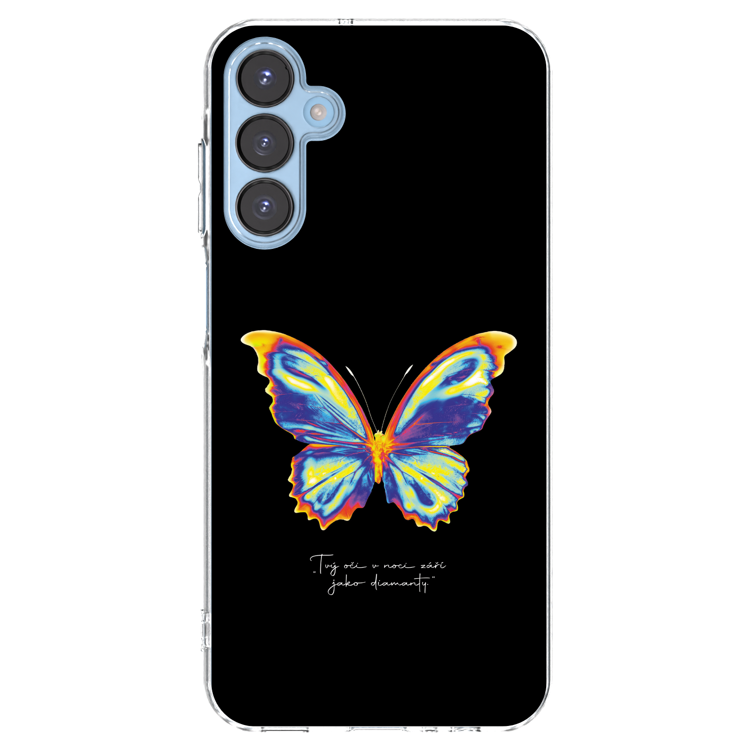 Picasee Samsung Galaxy A15 A156B 5G Hülle - Transparentes Silikon - Diamanty Black