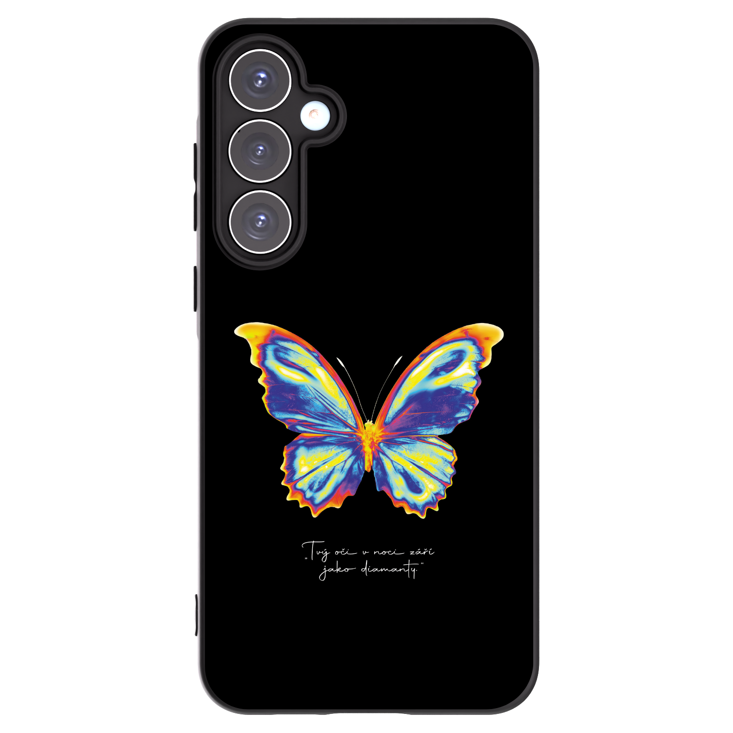 Picasee Samsung Galaxy A55 5G A556B Hülle - Schwarzes Silikon - Diamanty Black