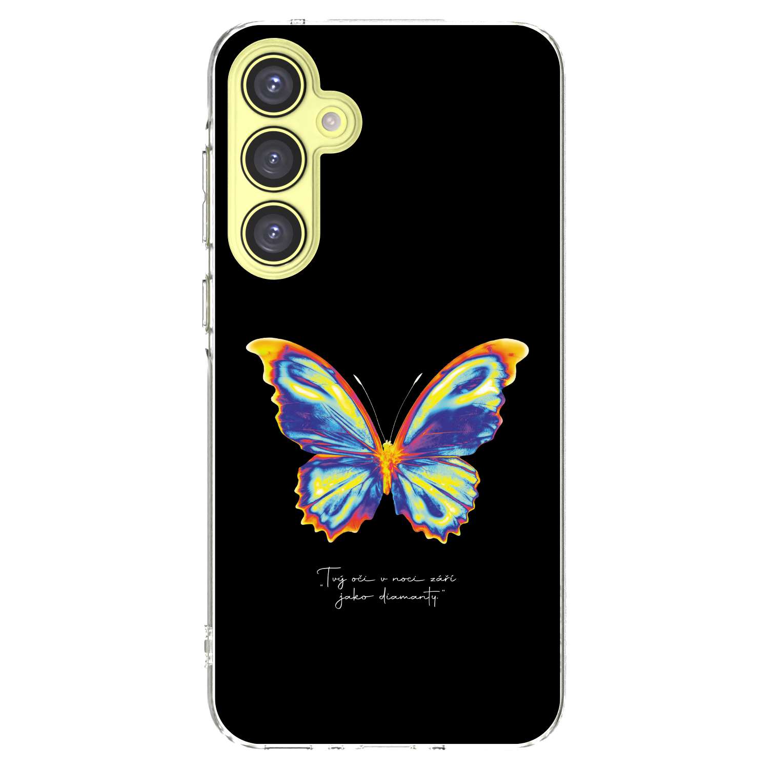 Picasee Samsung Galaxy A35 5G A356B Hülle - Transparentes Silikon - Diamanty Black
