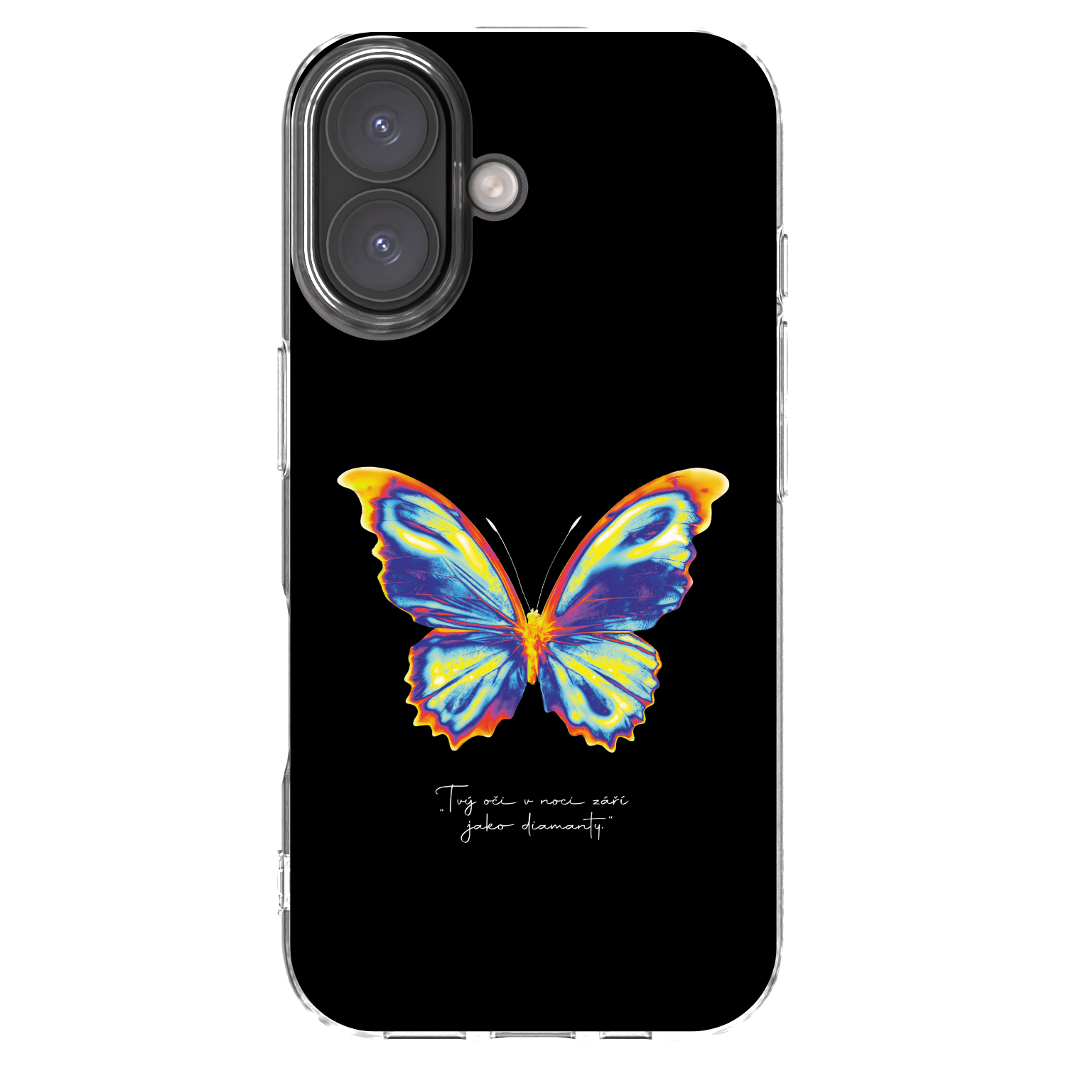 Picasee Apple iPhone 16 Hülle - Transparentes Silikon - Diamanty Black