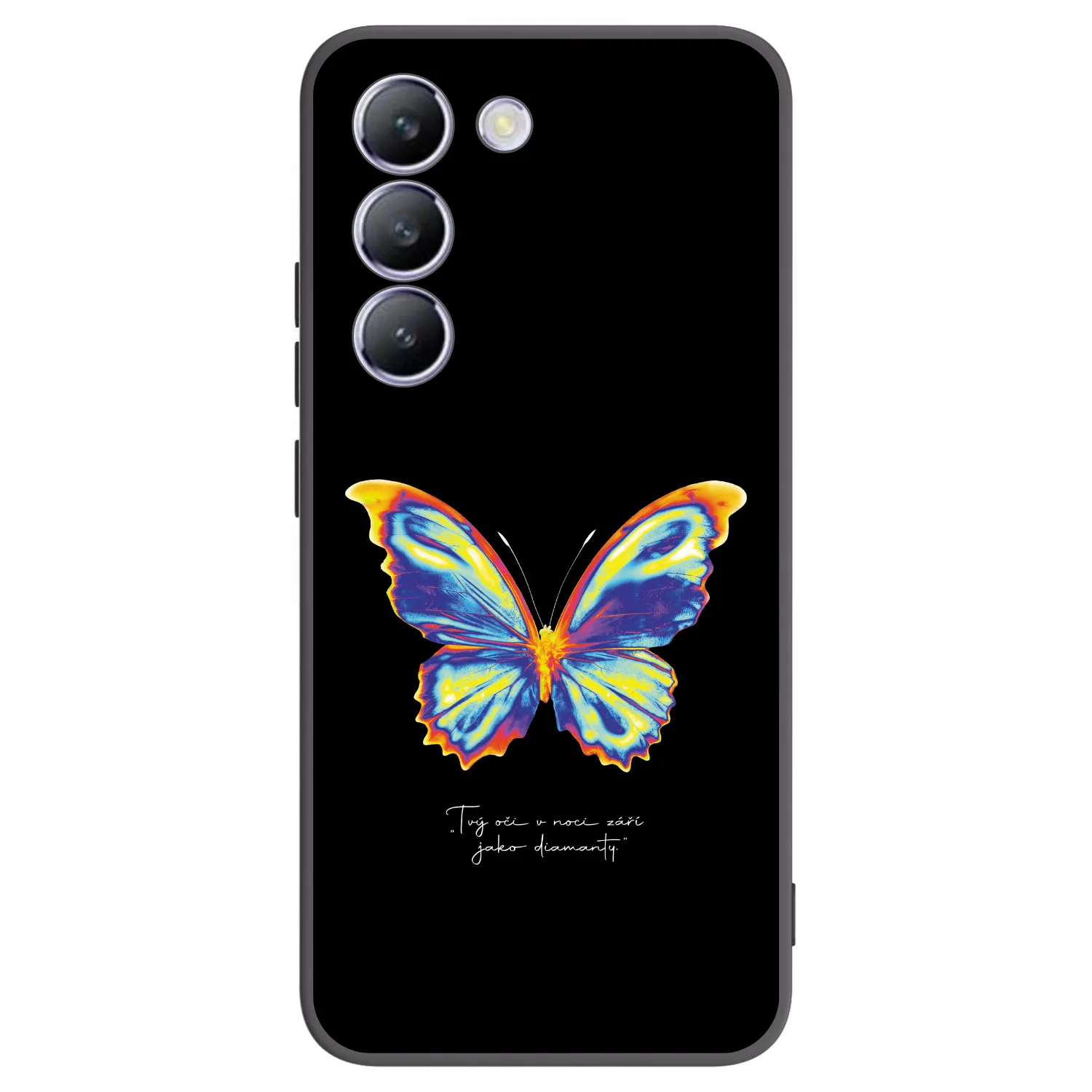 Picasee Vivo V40 SE 5G Hülle - Schwarzes Silikon - Diamanty Black