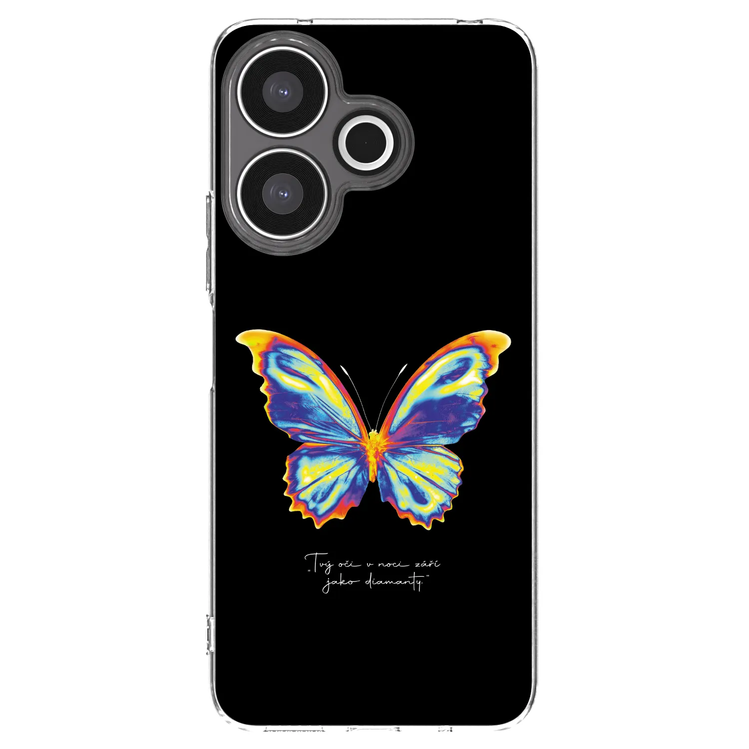 Picasee Xiaomi Redmi 13 4G Hülle - Transparentes Silikon - Diamanty Black