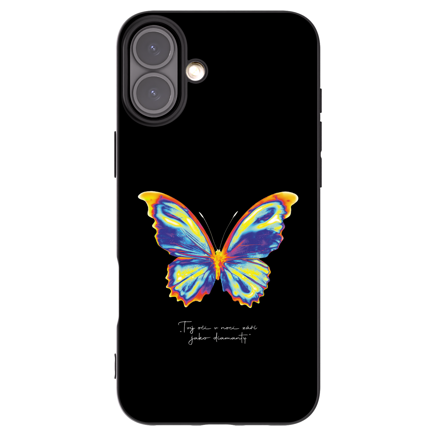 Picasee Apple iPhone 16 Plus Hülle - Schwarzes Silikon - Diamanty Black