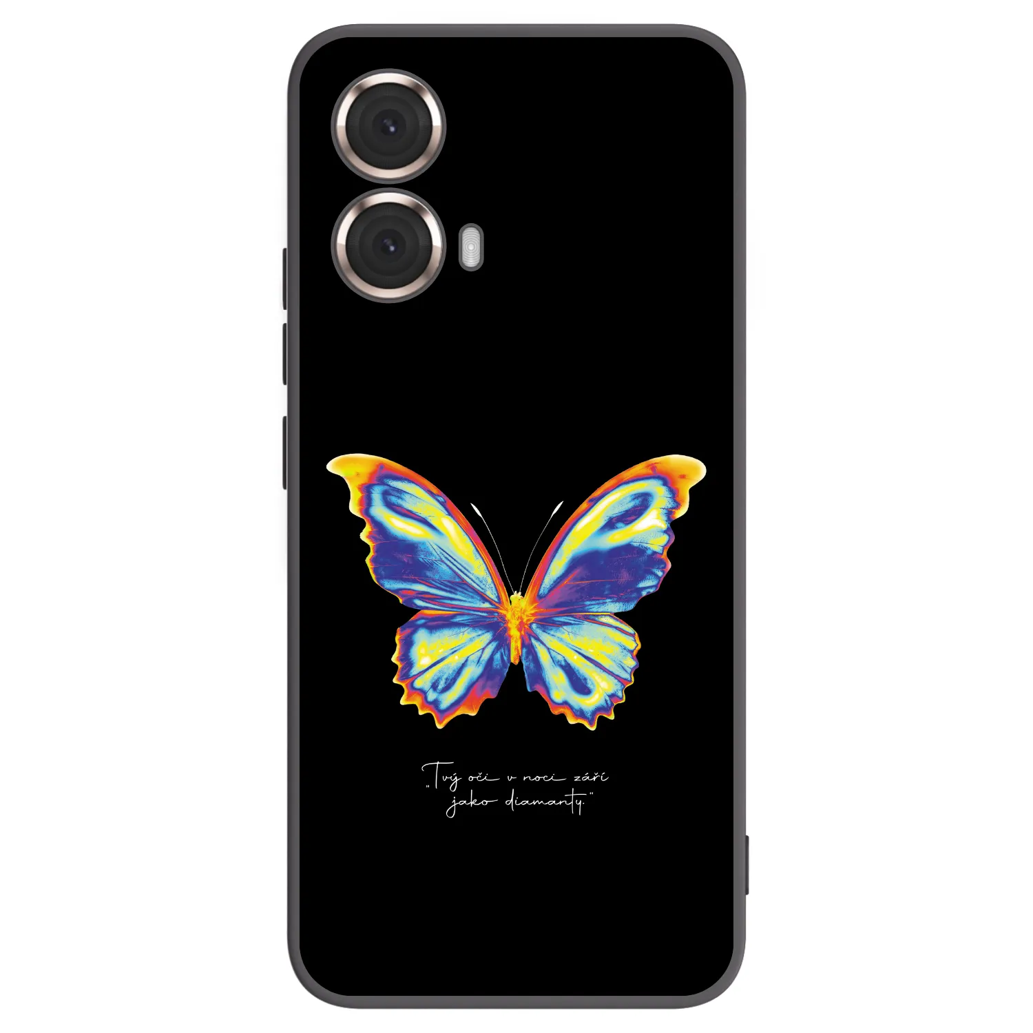 Picasee Motorola Moto G85 Hülle - Schwarzes Silikon - Diamanty Black