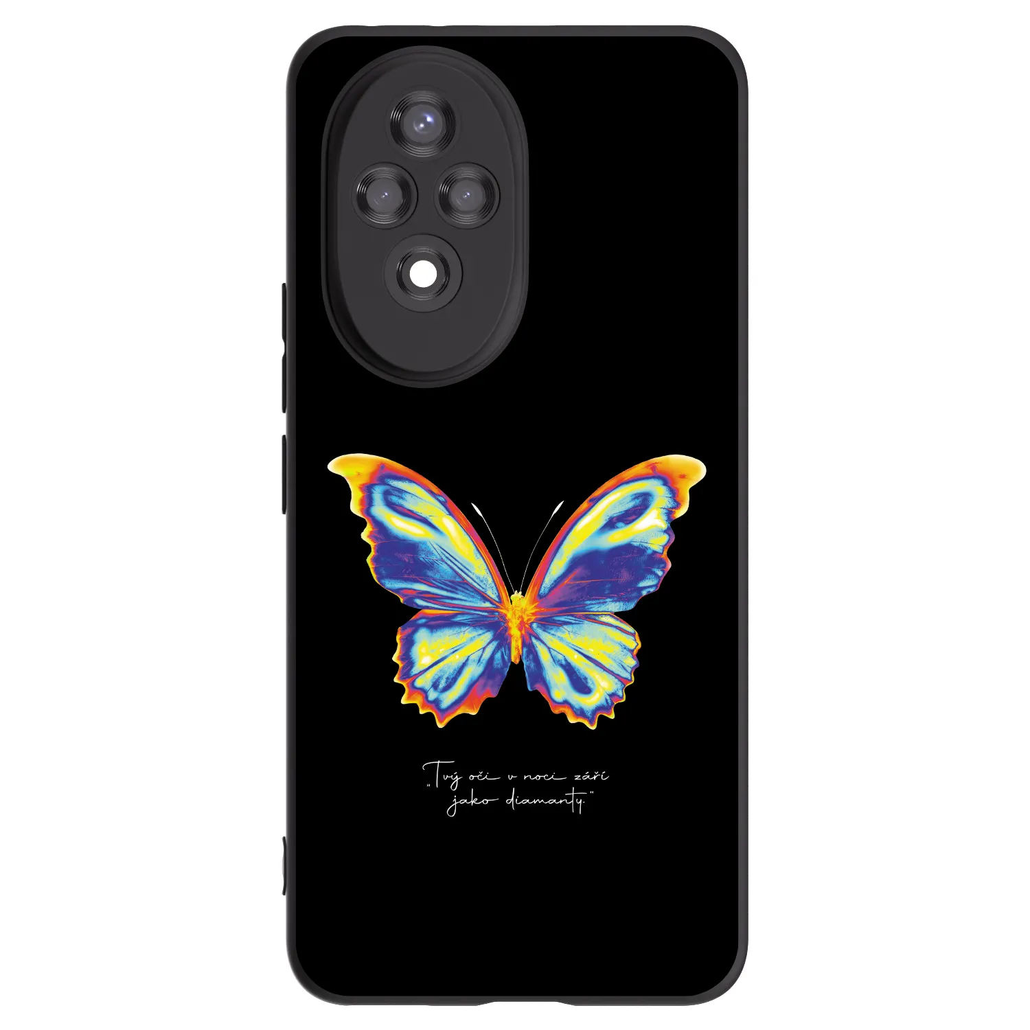 Picasee Honor 200 Pro 5G Hülle - Schwarzes Silikon - Diamanty Black