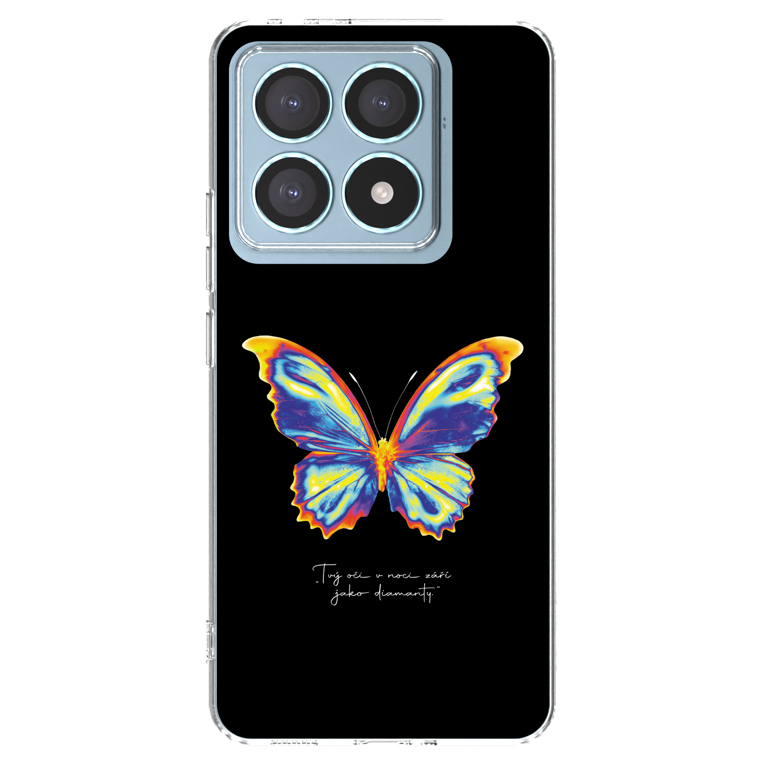 Picasee Xiaomi 14T Pro Hülle - Transparentes Silikon - Diamanty Black
