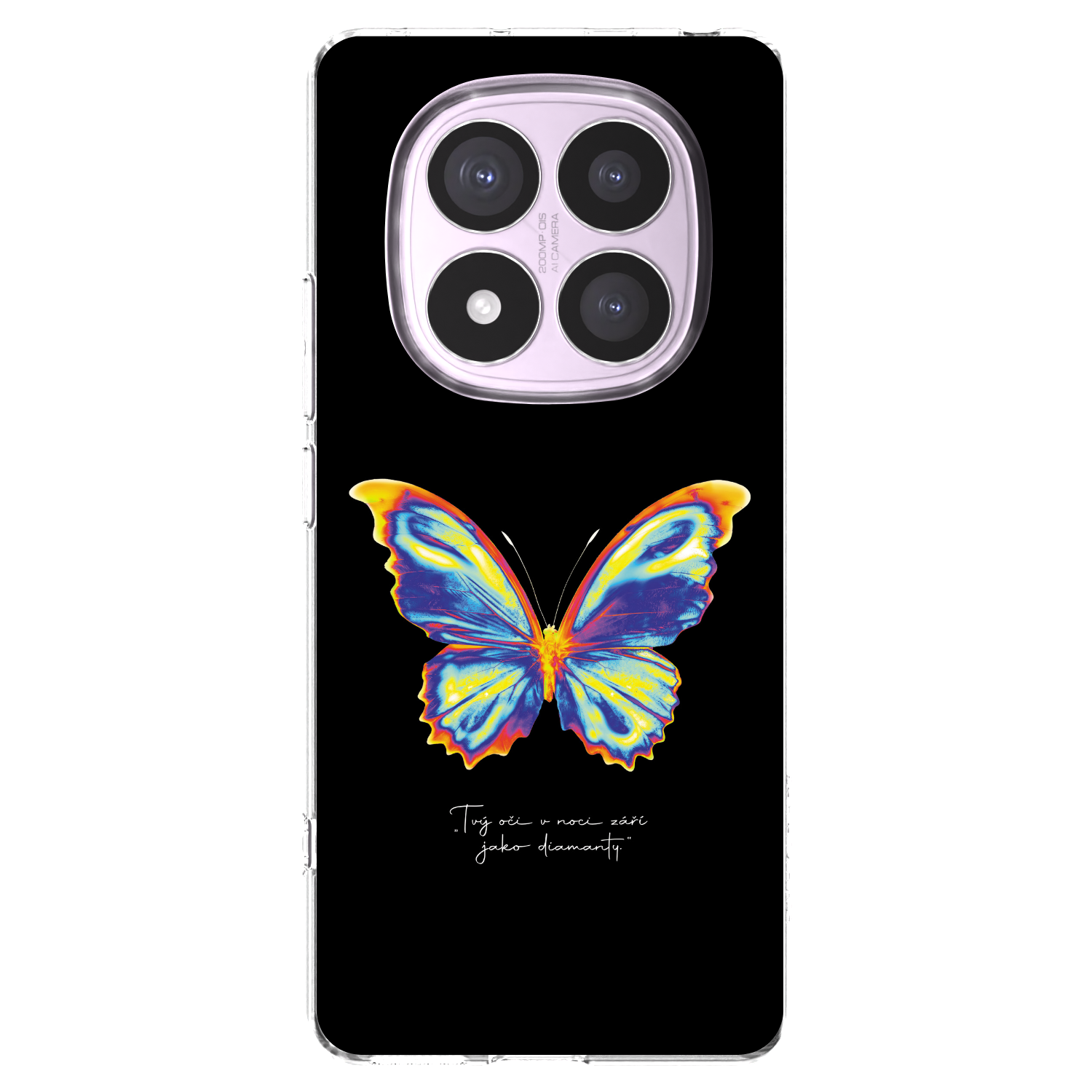 Picasee Xiaomi Redmi Note 14 Pro 5G Hülle - Transparentes Silikon - Diamanty Black