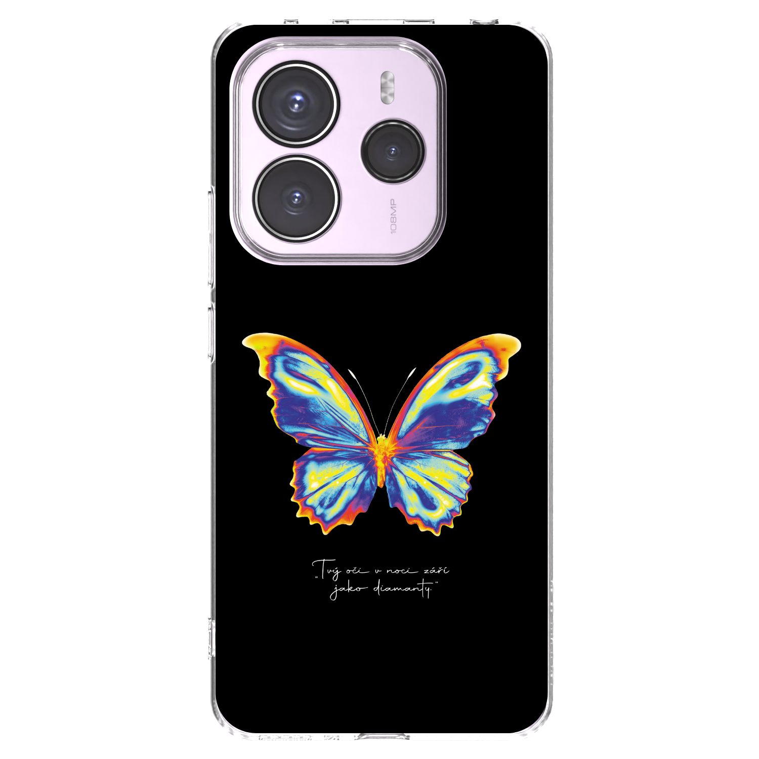 Picasee Xiaomi Redmi Note 14 5G Hülle - Transparentes Silikon - Diamanty Black