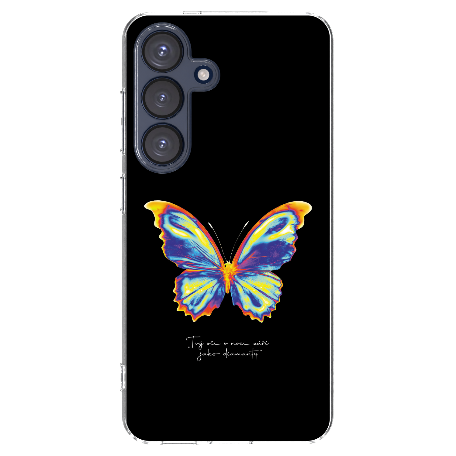 Picasee Samsung Galaxy S25 5G Hülle - Transparentes Silikon - Diamanty Black