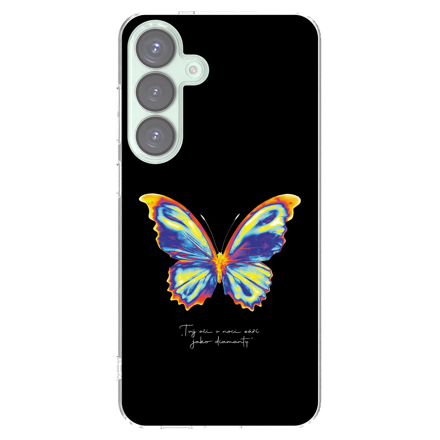 Picasee Samsung Galaxy S25+ 5G Hülle - Transparentes Silikon - Diamanty Black