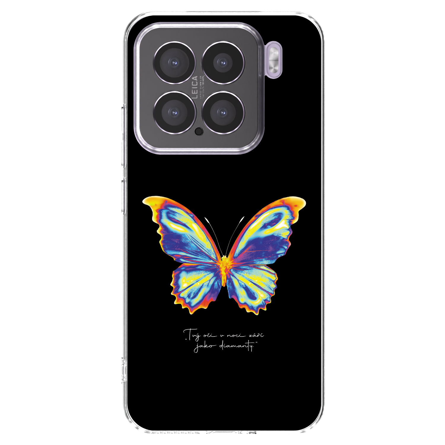 Picasee Xiaomi 15 Hülle - Transparentes Silikon - Diamanty Black