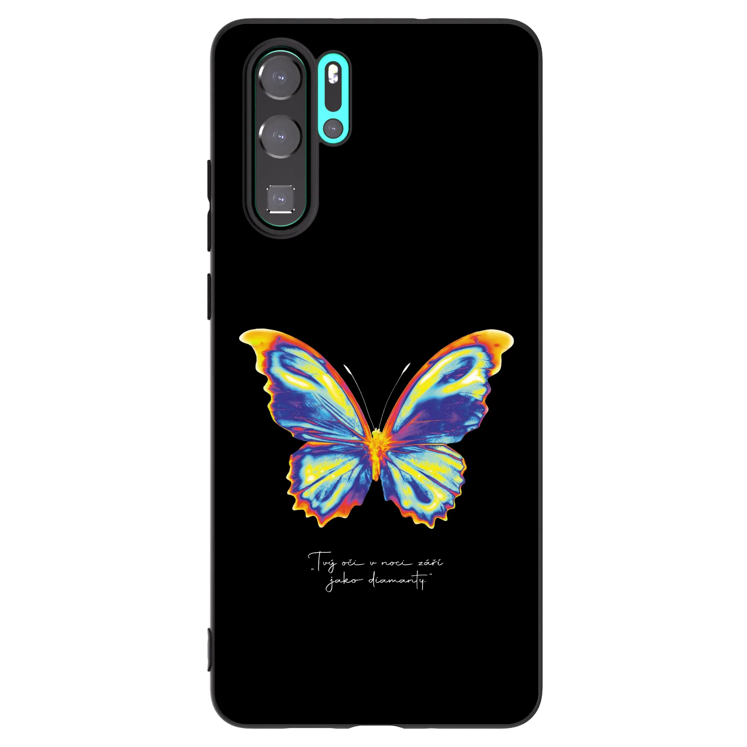 Picasee Huawei P30 Pro Hülle - Schwarzes Silikon - Diamanty Black