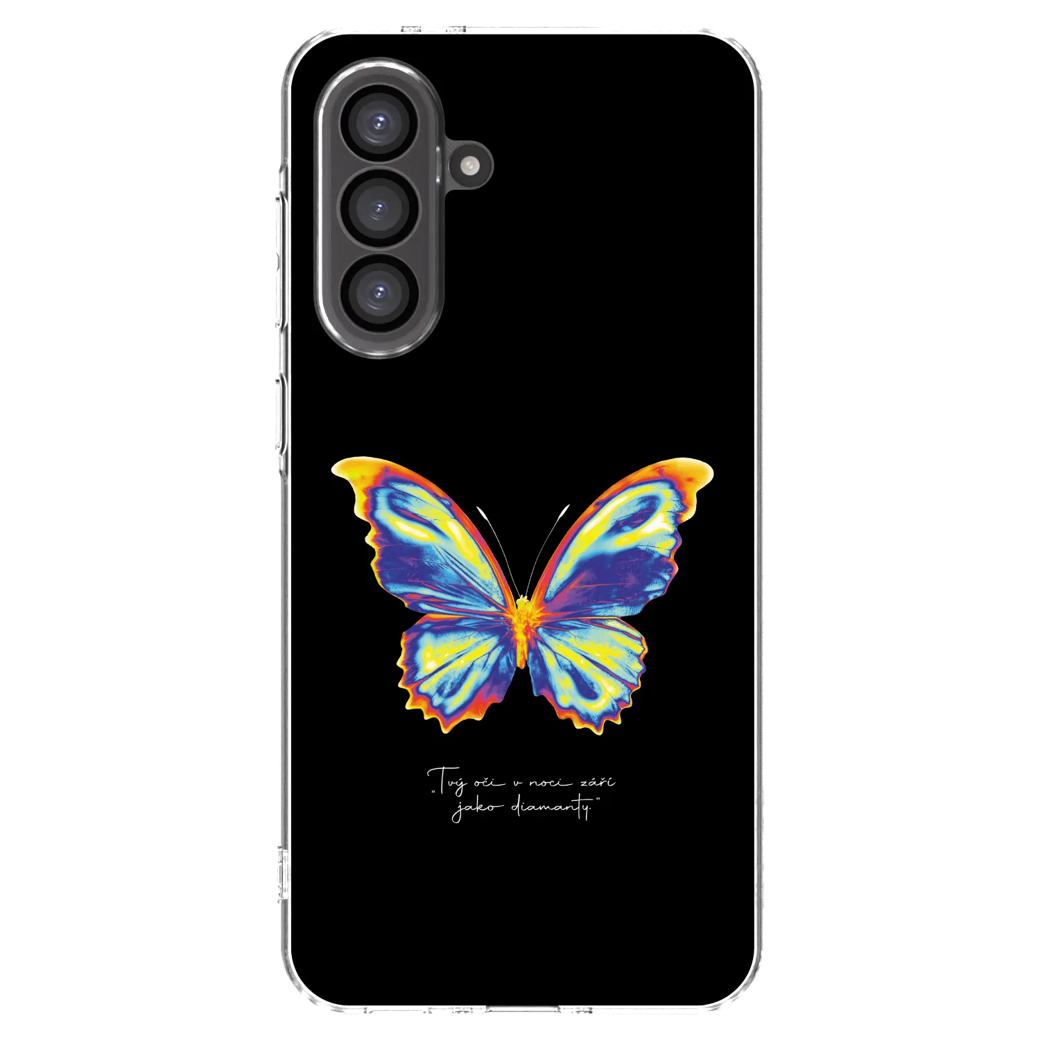 Picasee Samsung Galaxy A56 5G A566B Hülle - Transparentes Silikon - Diamanty Black