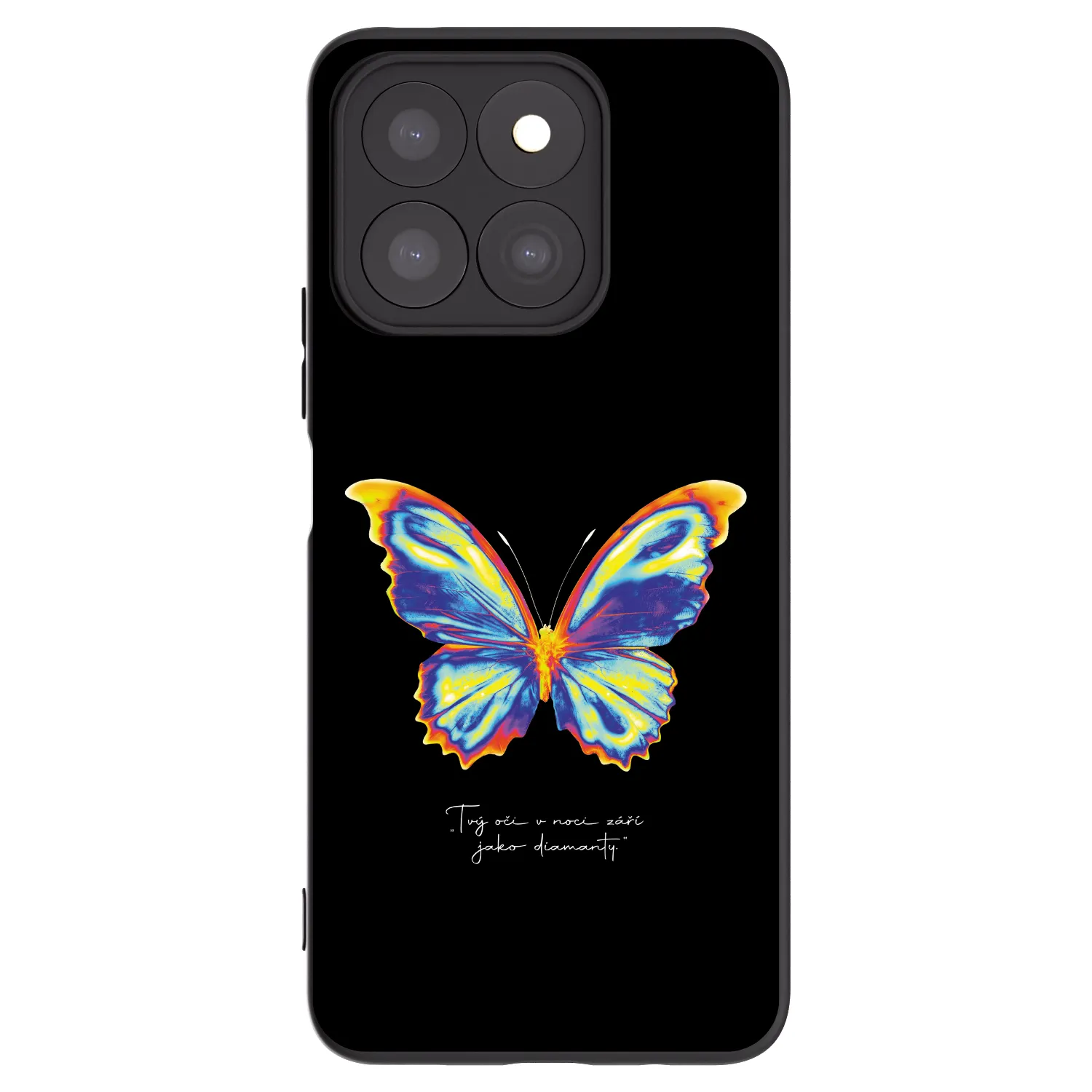 Picasee Honor X8c Hülle - Schwarzes Silikon - Diamanty Black