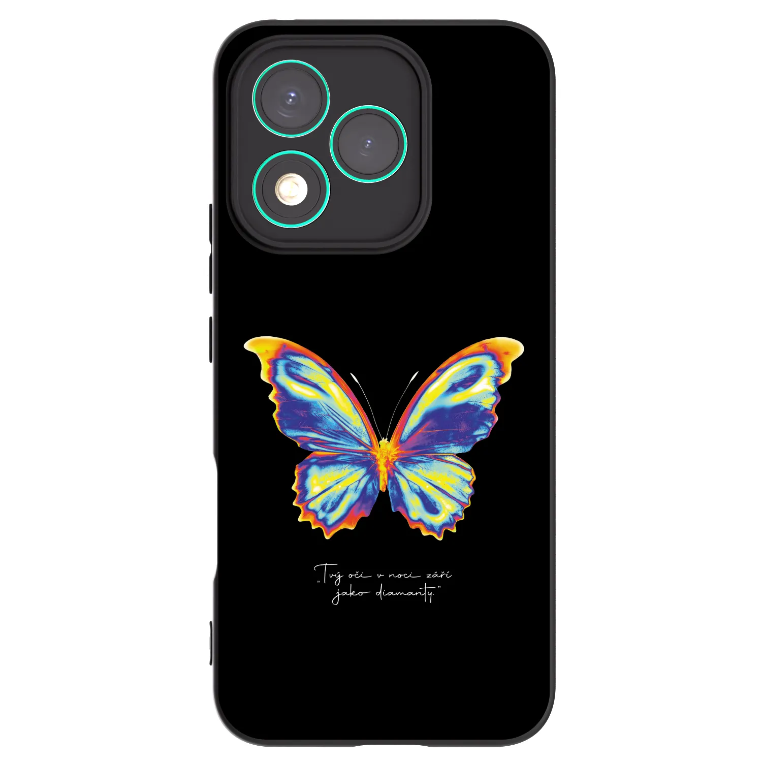 Picasee Honor 400 Lite 5G Hülle - Schwarzes Silikon - Diamanty Black