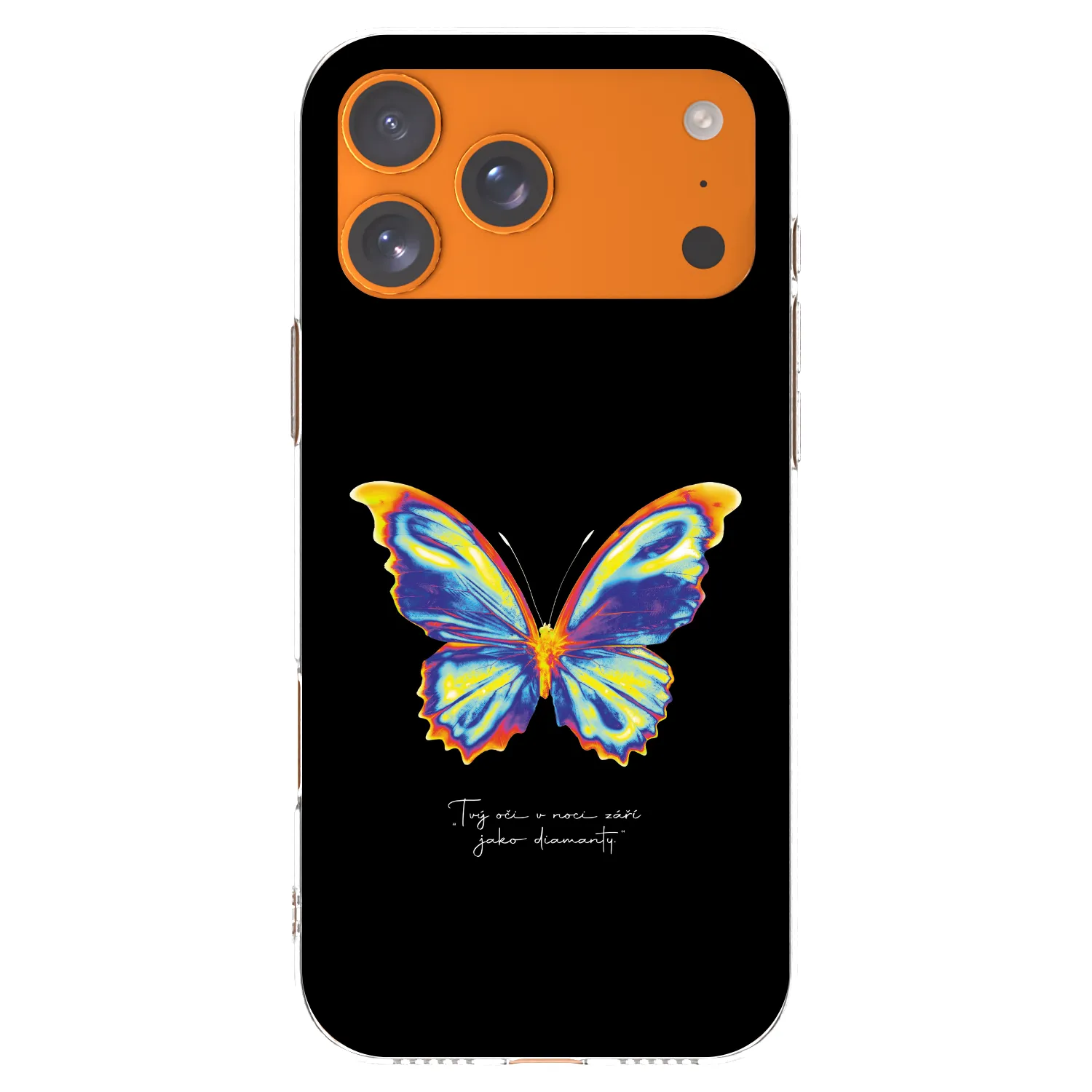 Picasee Apple iPhone 17 Pro Max Hülle - Transparentes Silikon - Diamanty Black