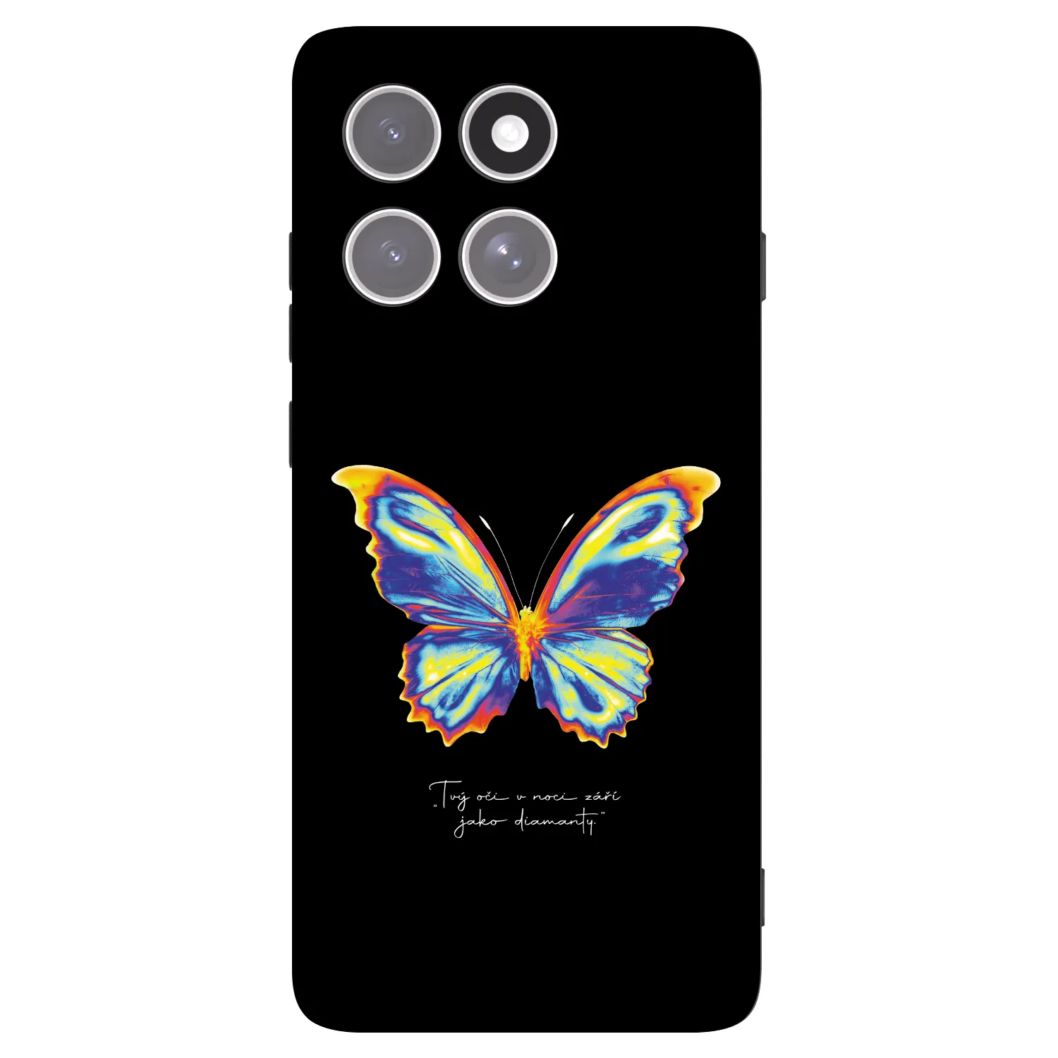 Picasee Motorola Edge 60 Pro Hülle - Schwarzes Silikon - Diamanty Black