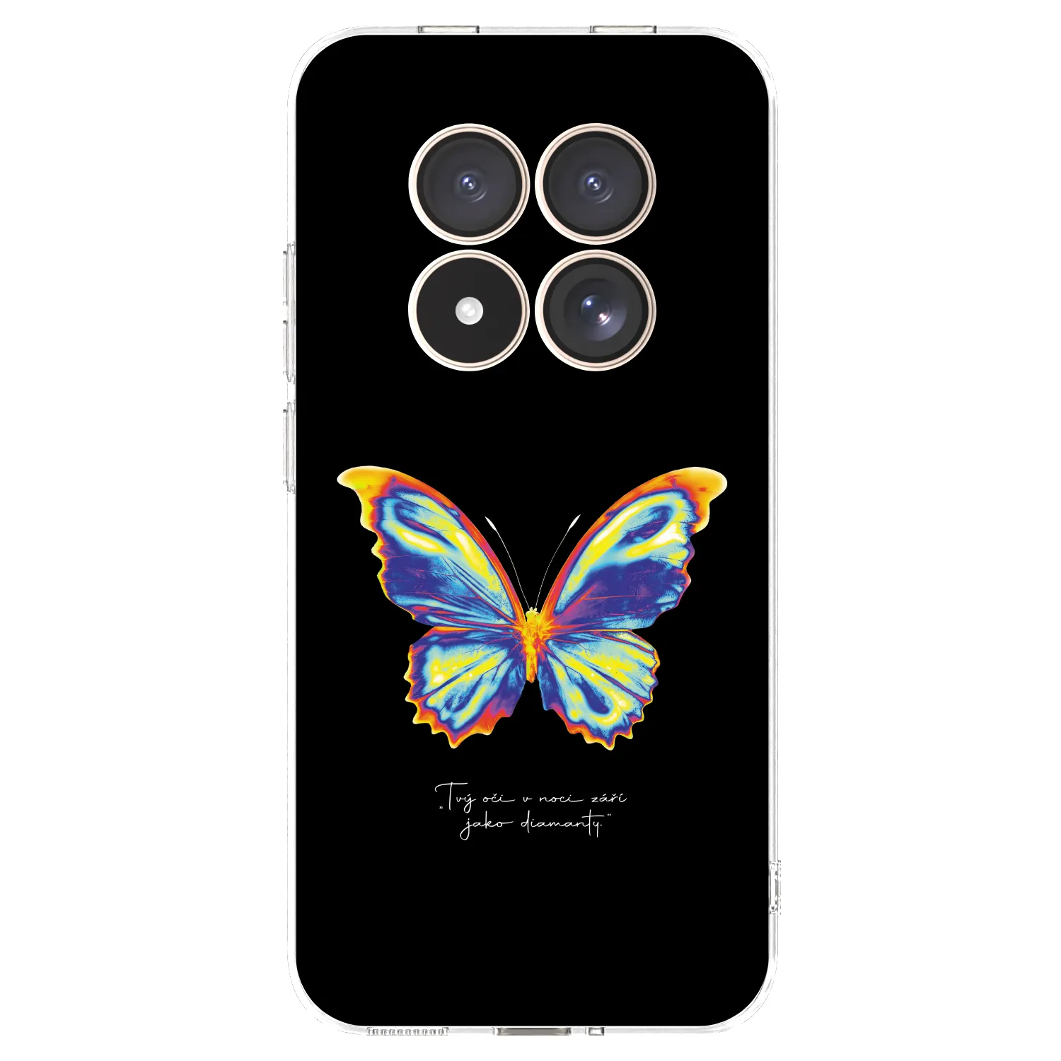 Picasee Xiaomi Redmi Note 15 Pro 4G Hülle - Transparentes Silikon - Diamanty Black